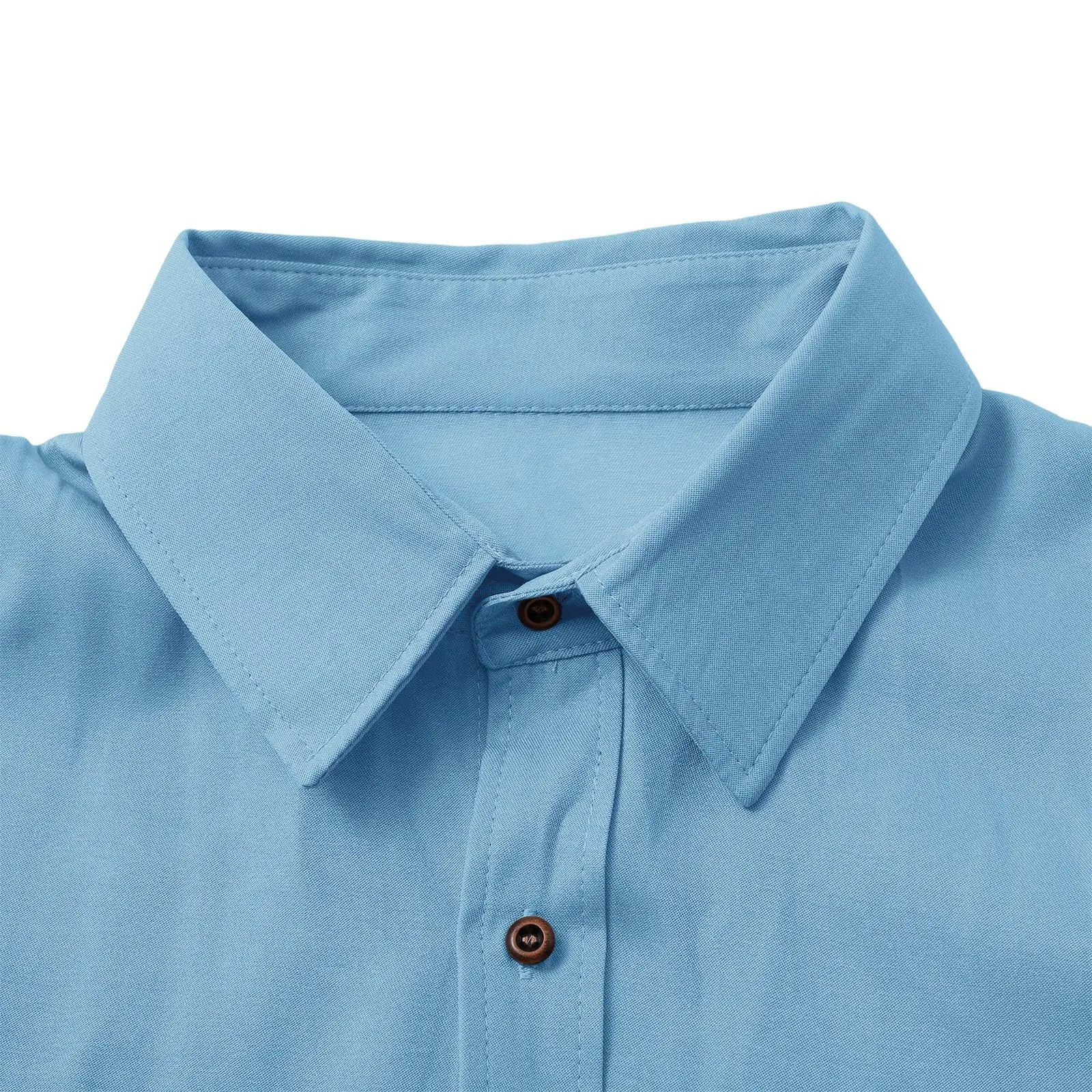 VEMOW Camicia di Jeans a Maniche Lunghe per Uomo, Fit Classico, Blu, M - immagine 5