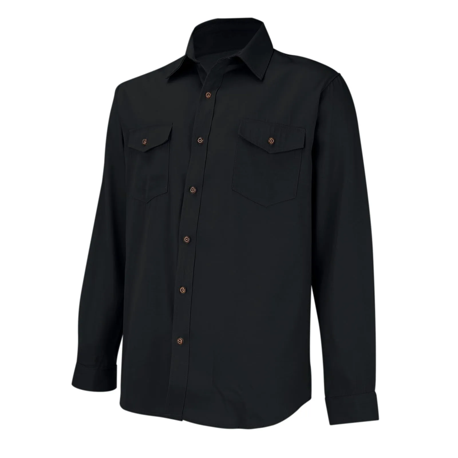 VEMOW Camicia di Jeans a Maniche Lunghe Uomo, Fit Classico, Nero, S - immagine 3