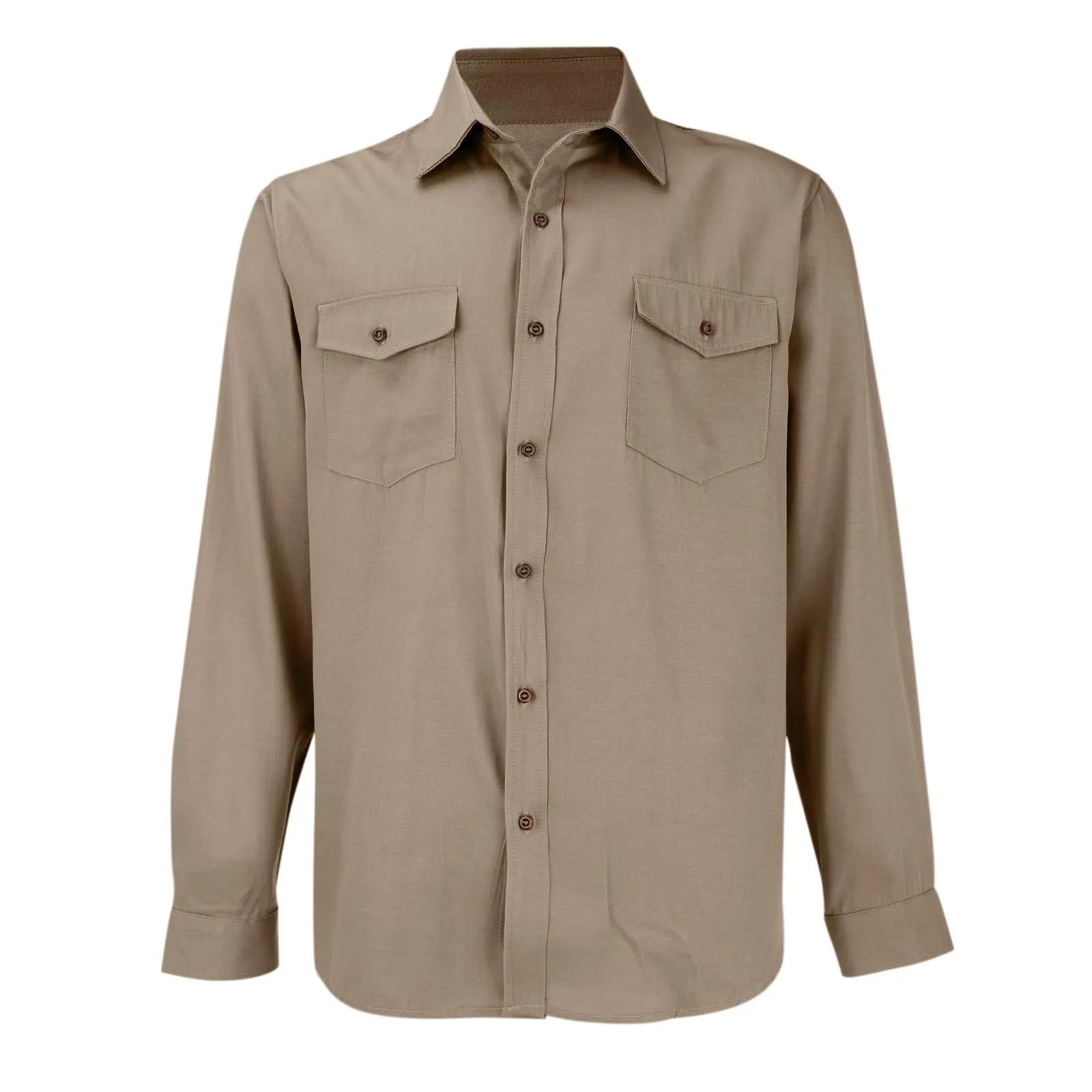 VEMOW Camicia di Jeans Uomo a Maniche Lunghe, Fit Classico, Khaki, XXL - immagine 3