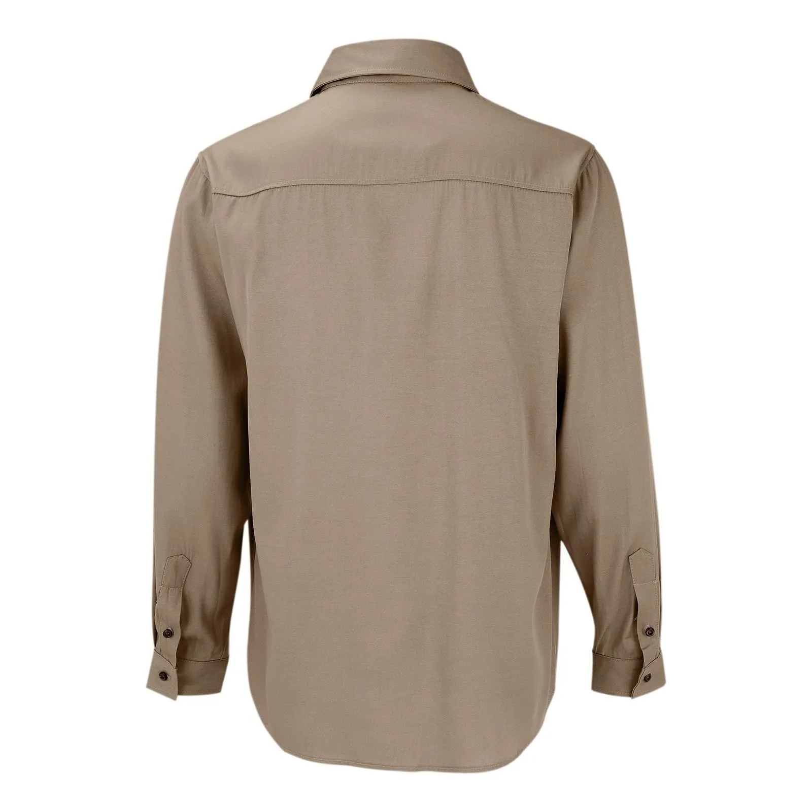 VEMOW Camicia di Jeans Uomo a Maniche Lunghe, Fit Classico, Khaki, XXL - immagine 5