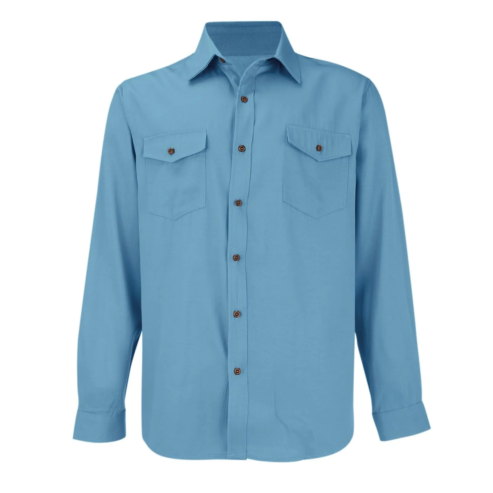 VEMOW Camicia di Jeans a Maniche Lunghe per Uomo, Fit Classico, Blue, XXL - immagine 3