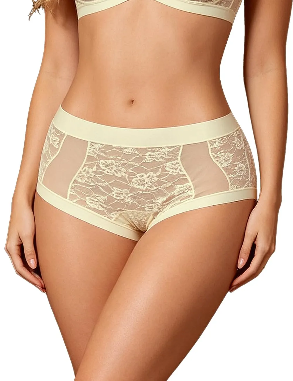 ohmydear Mutandine da donna a vita alta, Bianco, XL - immagine 1