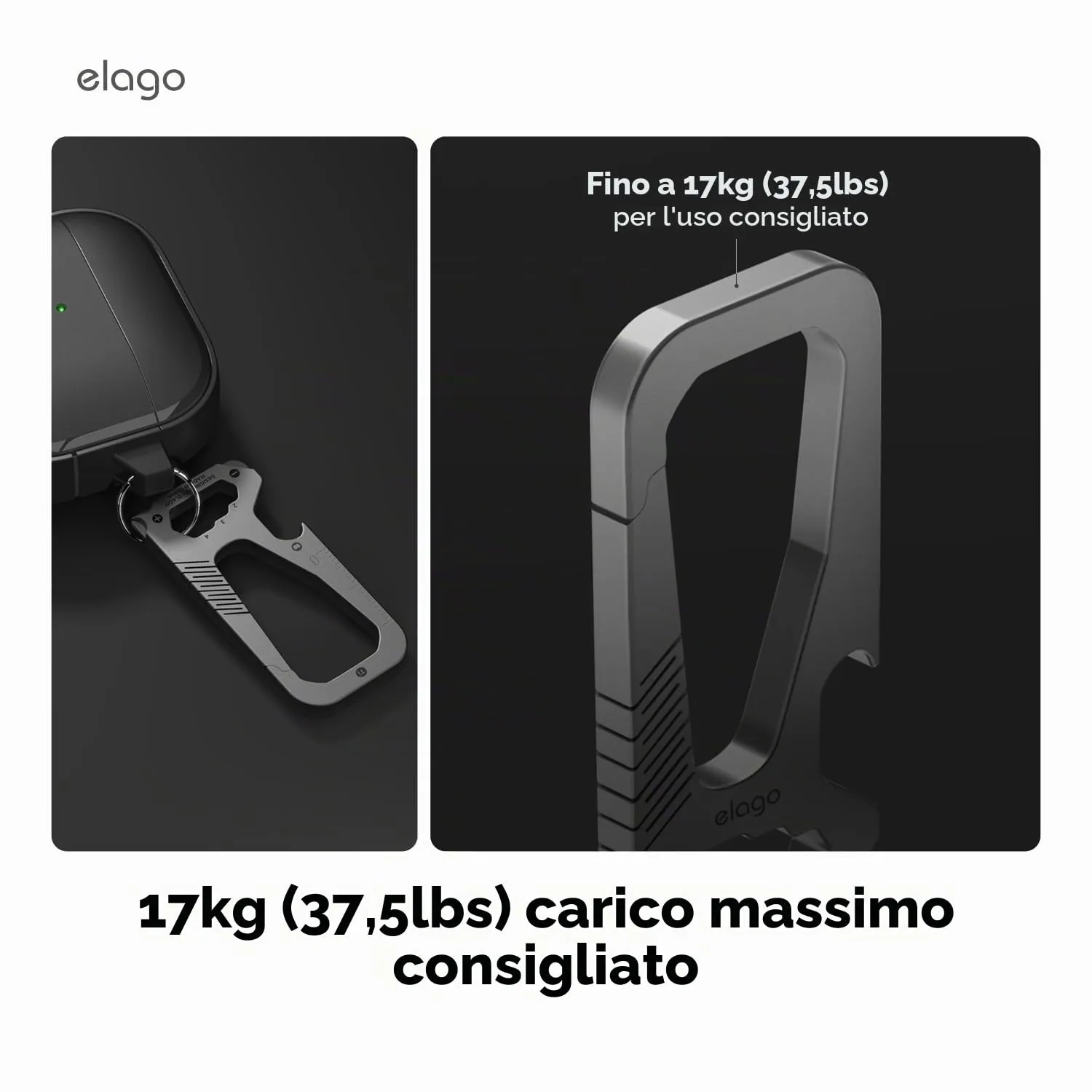 elago Moschettone Portachiavi in Titanio EDC Multifunzionale - immagine 6