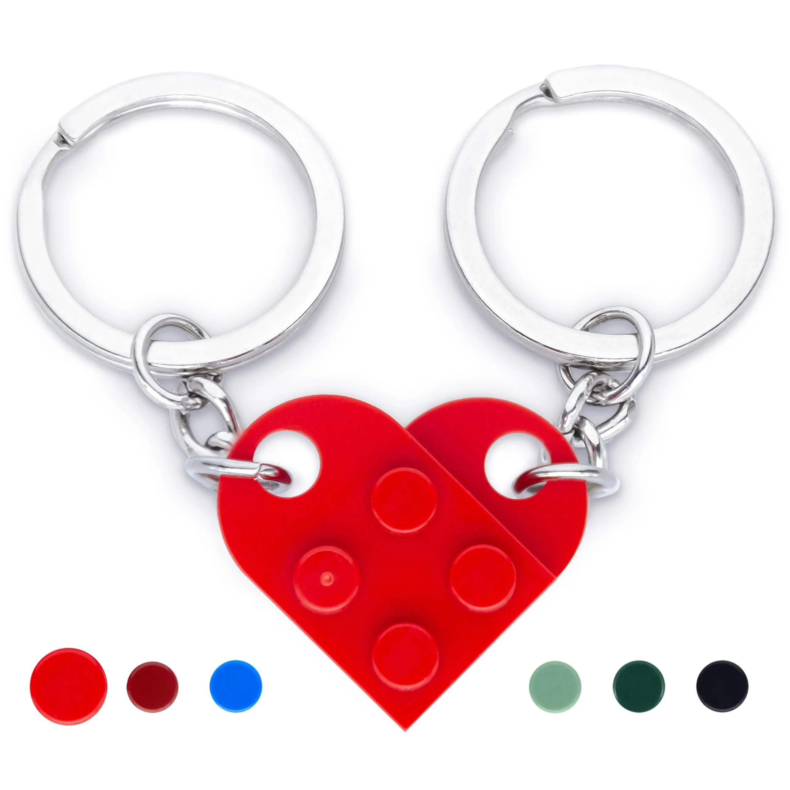 NumeroPhi Portachiavi Coppia Cuore per Lui e Lei - immagine 1