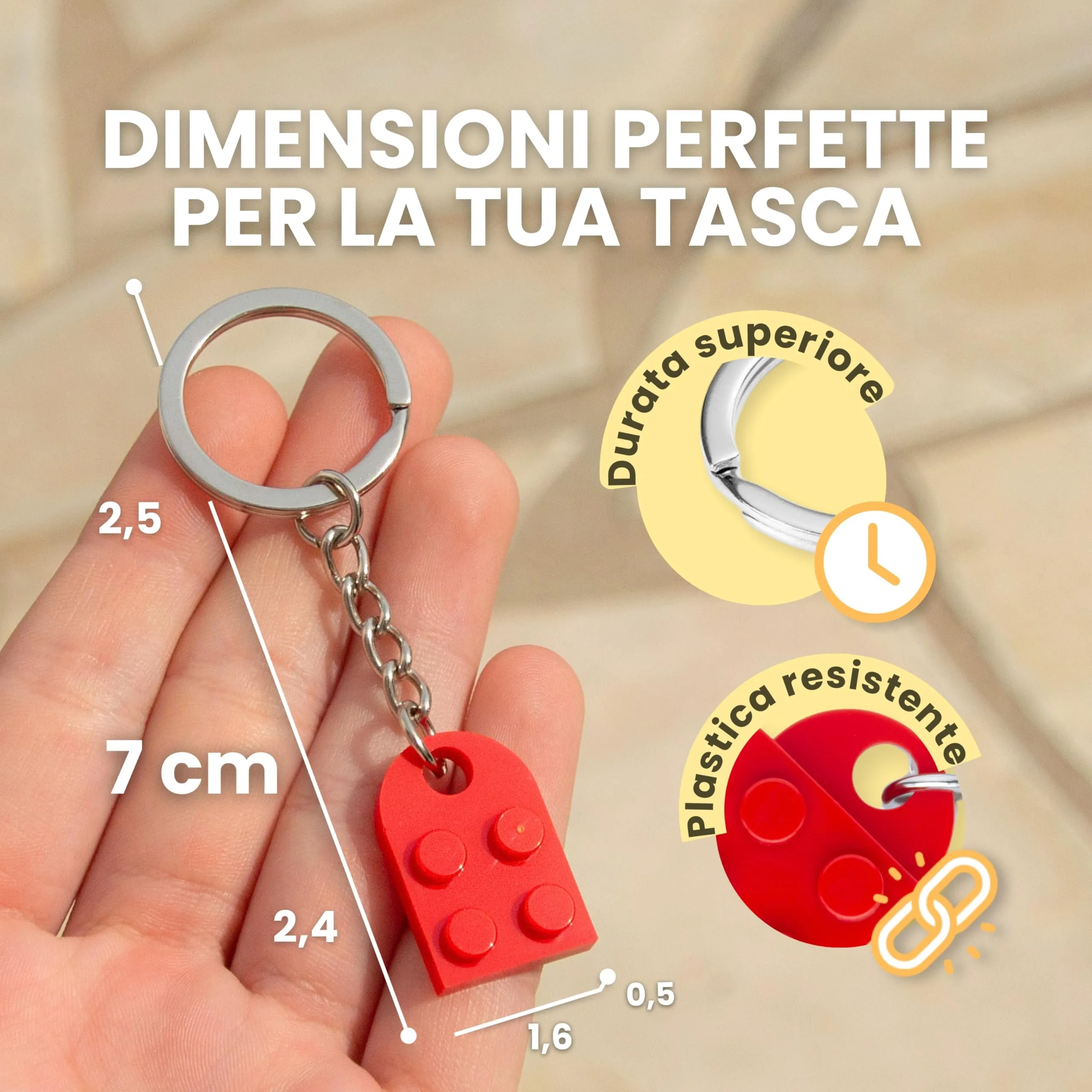 NumeroPhi Portachiavi Coppia Cuore per Lui e Lei - immagine 2