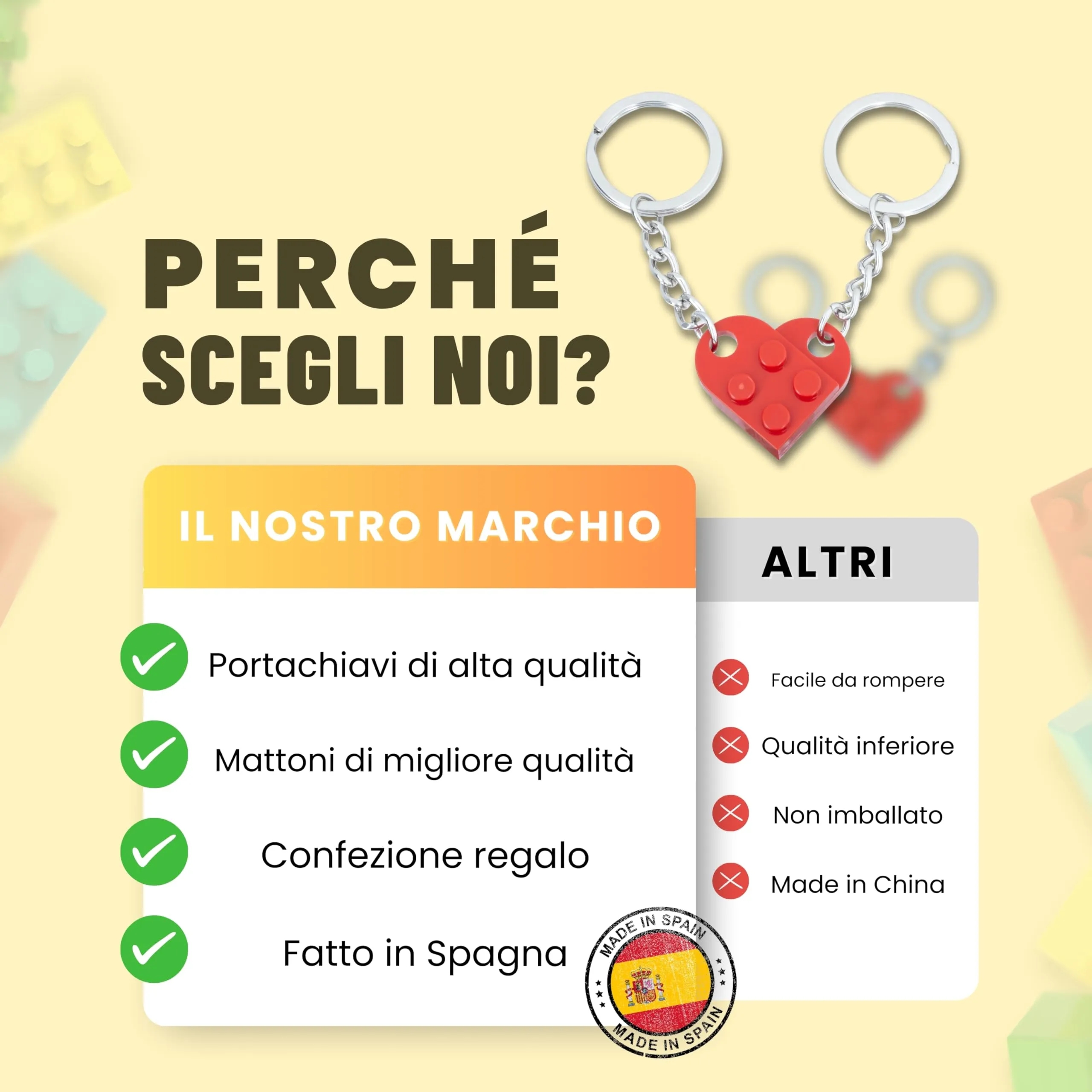 NumeroPhi Portachiavi Coppia Cuore per Lui e Lei - immagine 3