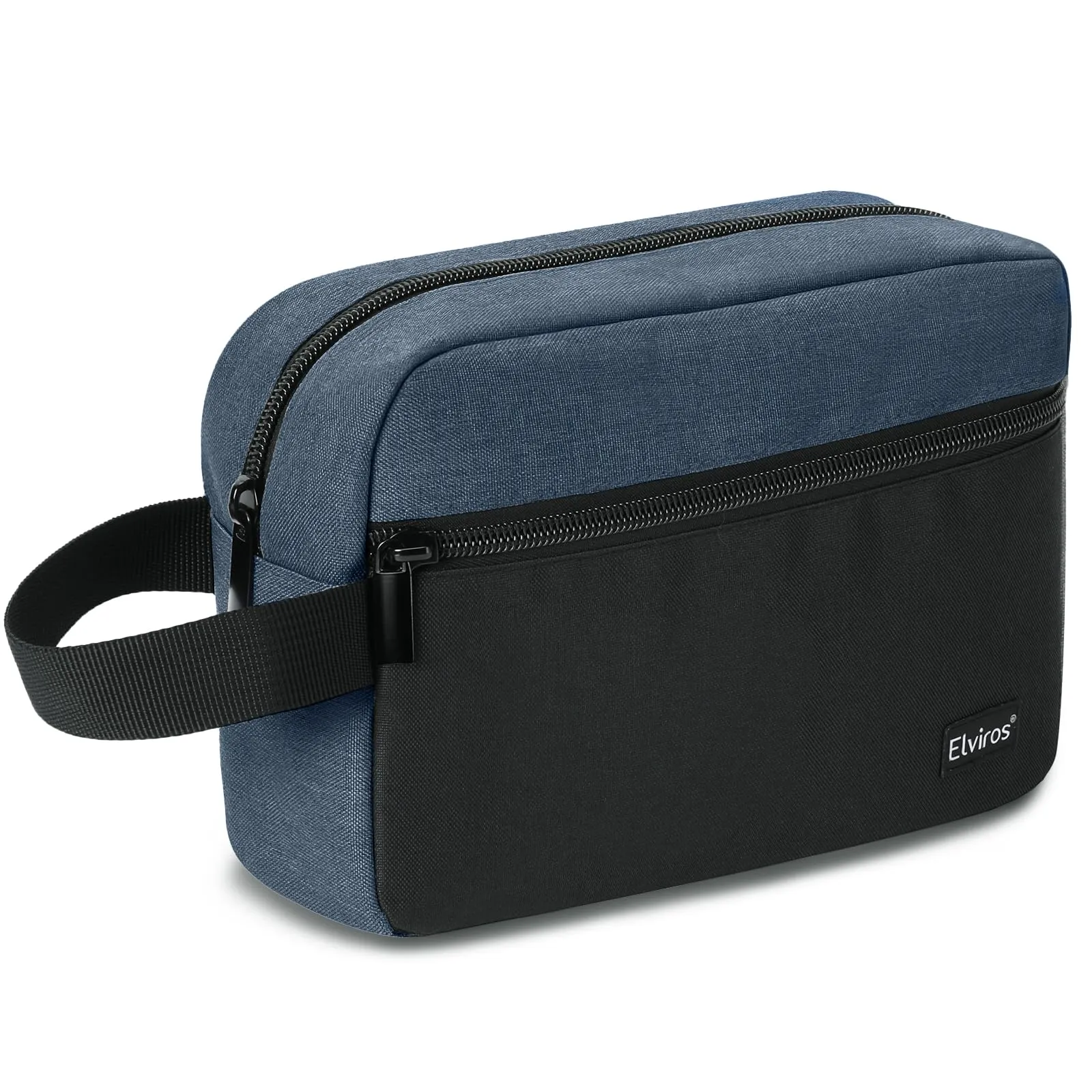 Elviros Travel Beauty Case da Viaggio, Tessuto Oxford 300D, Nero&blu - immagine 1