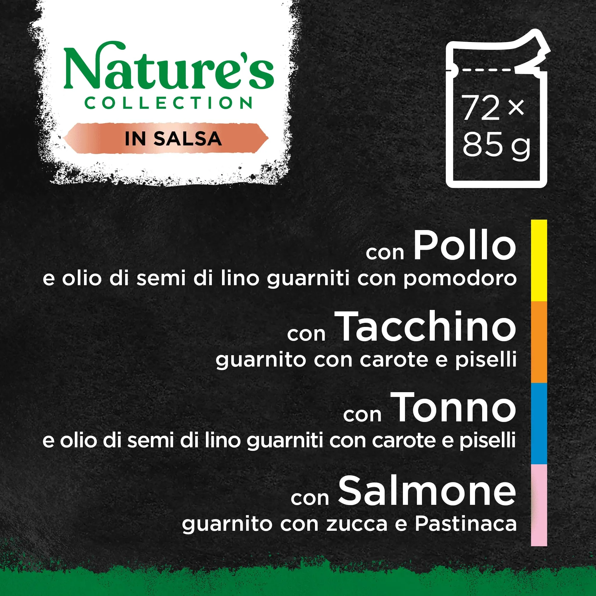 Sheba Nature’s Collection Selezione Assortita in Salsa Pollo, Tacchino, Tonno, Salmone, 72 Bustine da 85g - immagine 4