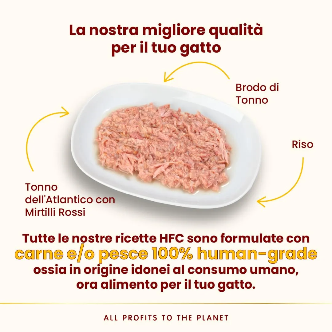 Almo Nature HFC Urinary Help Cibo Umido per Gatti Tonno dell'Atlantico e Mirtilli Rossi, 24x50g - immagine 3