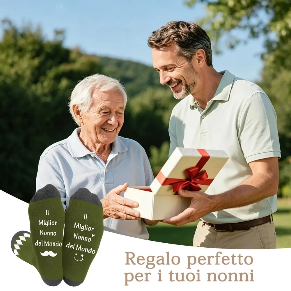 Calzini per Nonno in Cotone Pettinato con Dedica Stampata - immagine 6