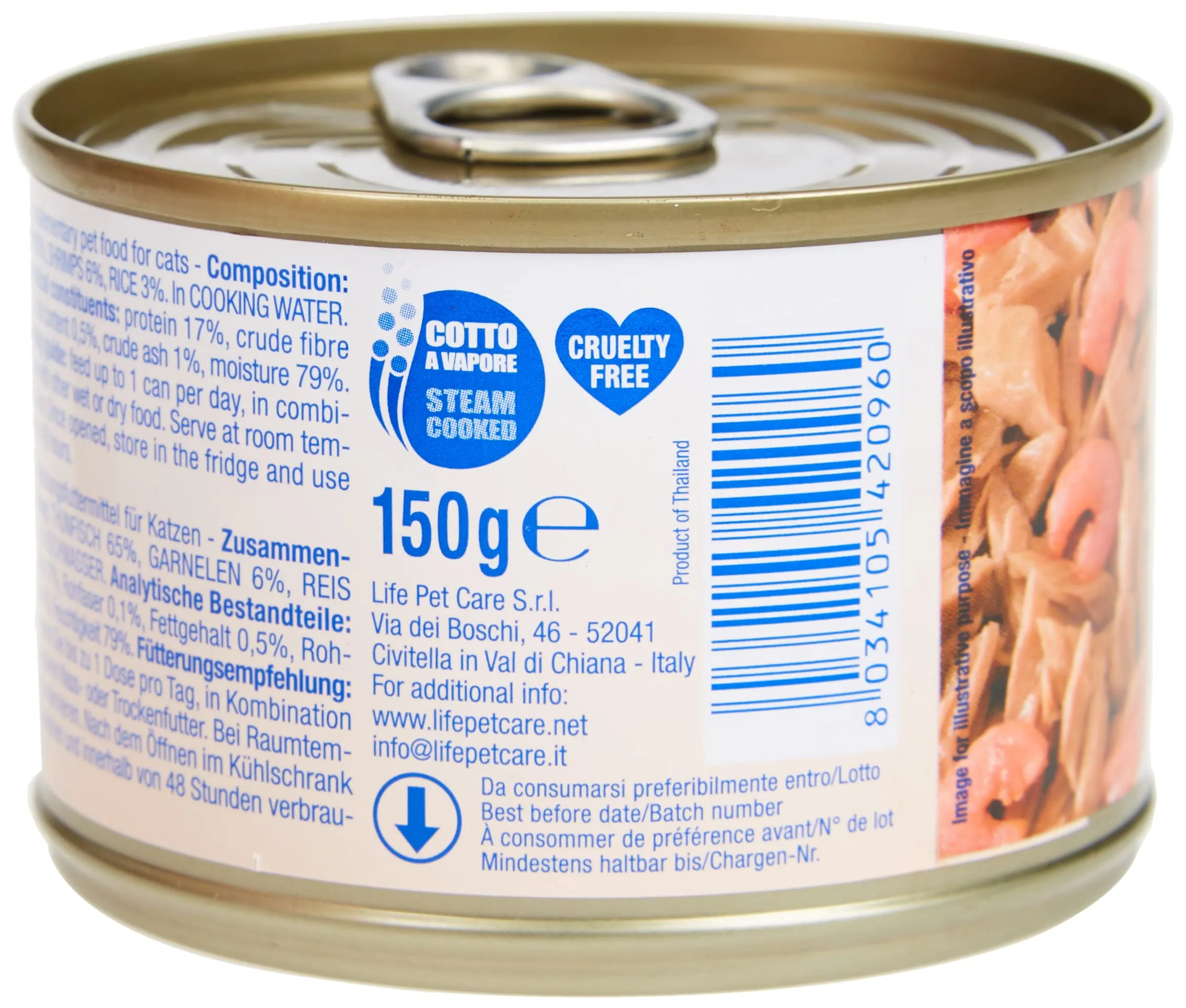 Life Cat 102351 Le Ricette con Tonno e Gamberetti, 150 g - immagine 3