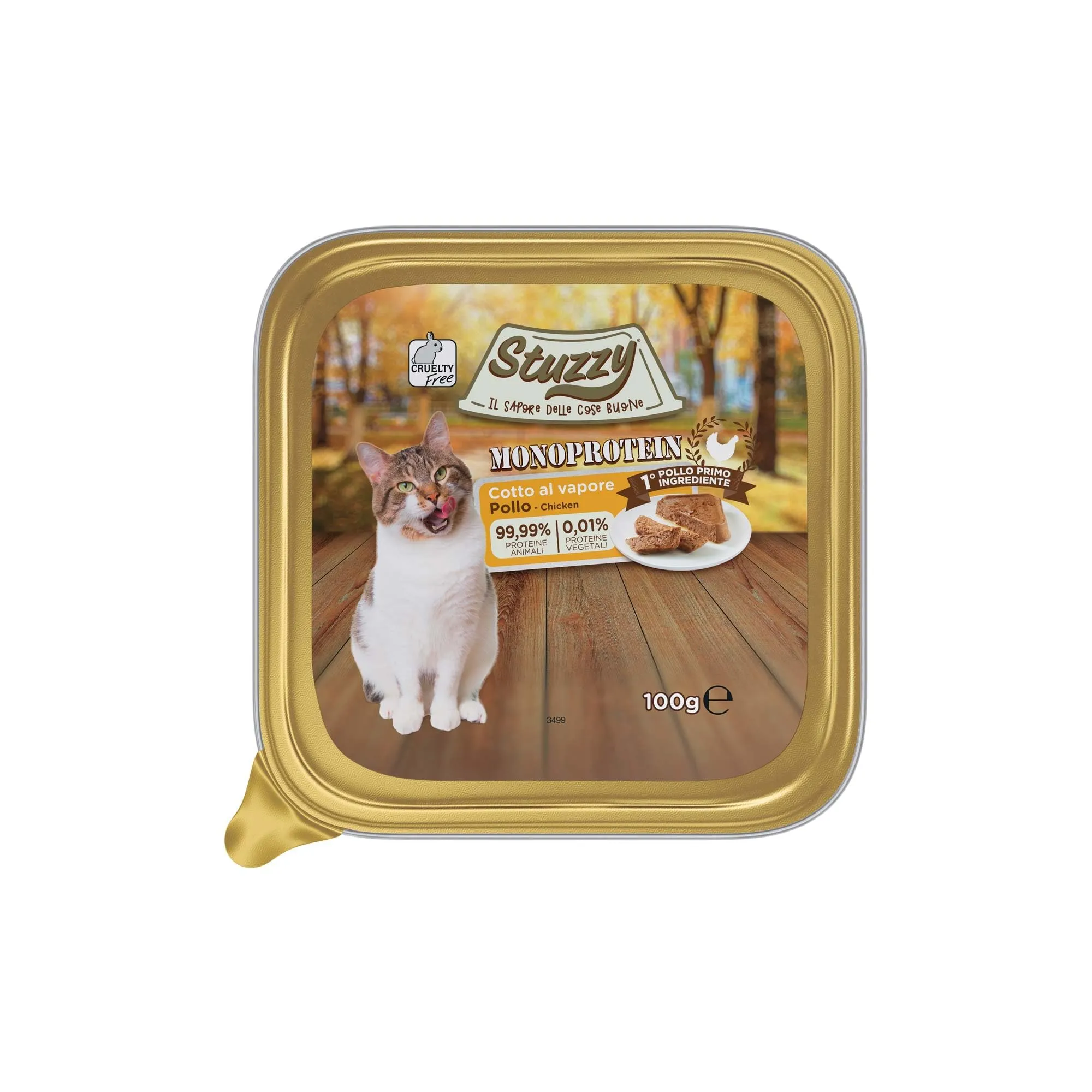Stuzzy Monoprotein Alimento Umido per Gatti Pollo, 16 x 100g - immagine 1