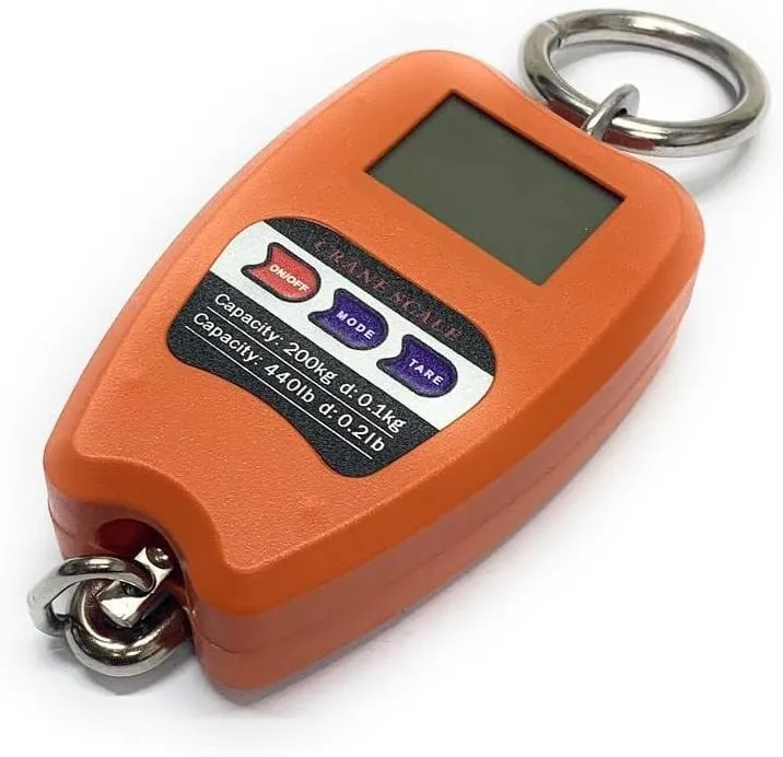 SQUADO Bilancia elettronica digitale portatile 200 kg con gancio a sospensione - immagine 4