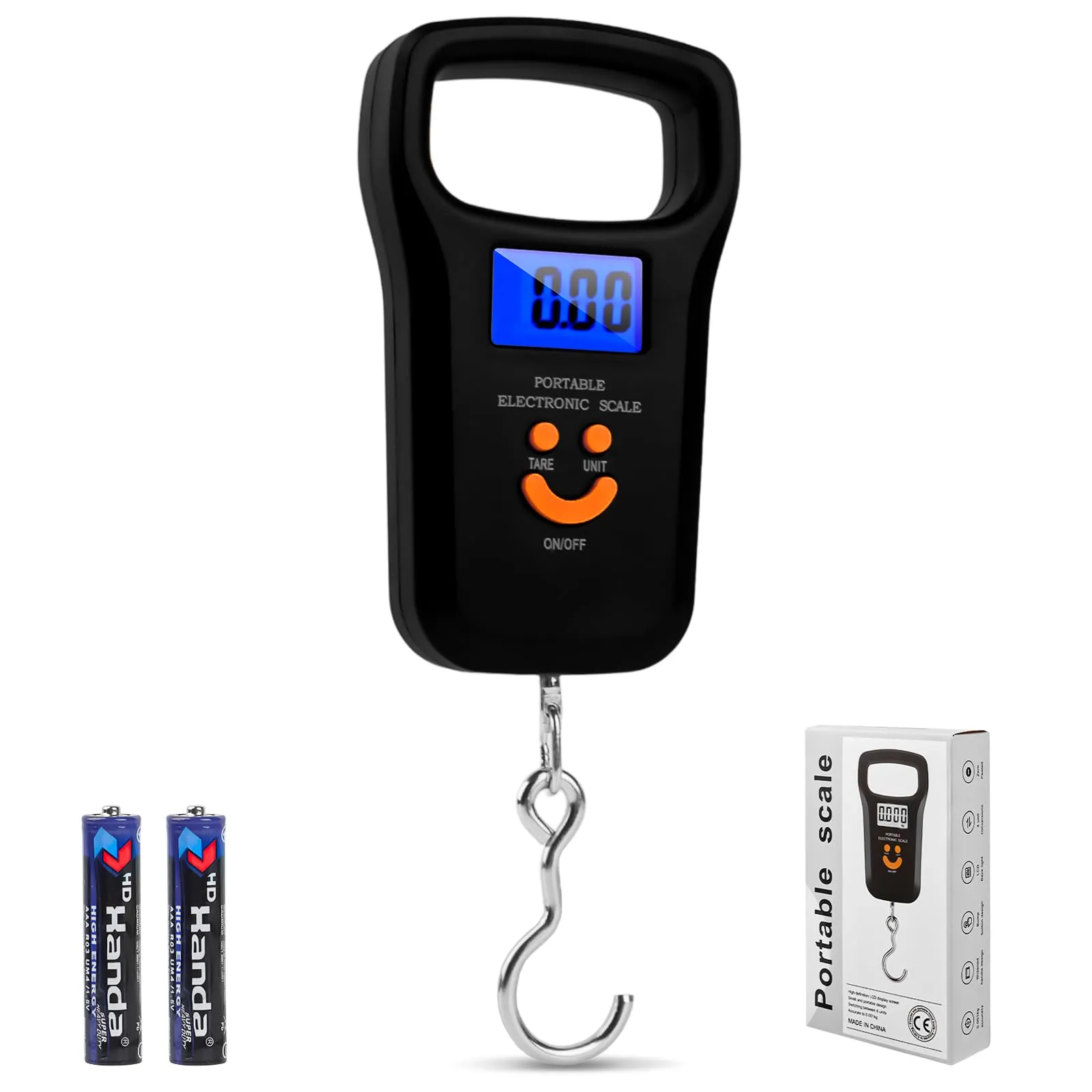 MXTIMWAN Bilancia Digitale da Appendere 50kg/110lb con Gancio in Acciaio Inox e Display LCD - immagine 1
