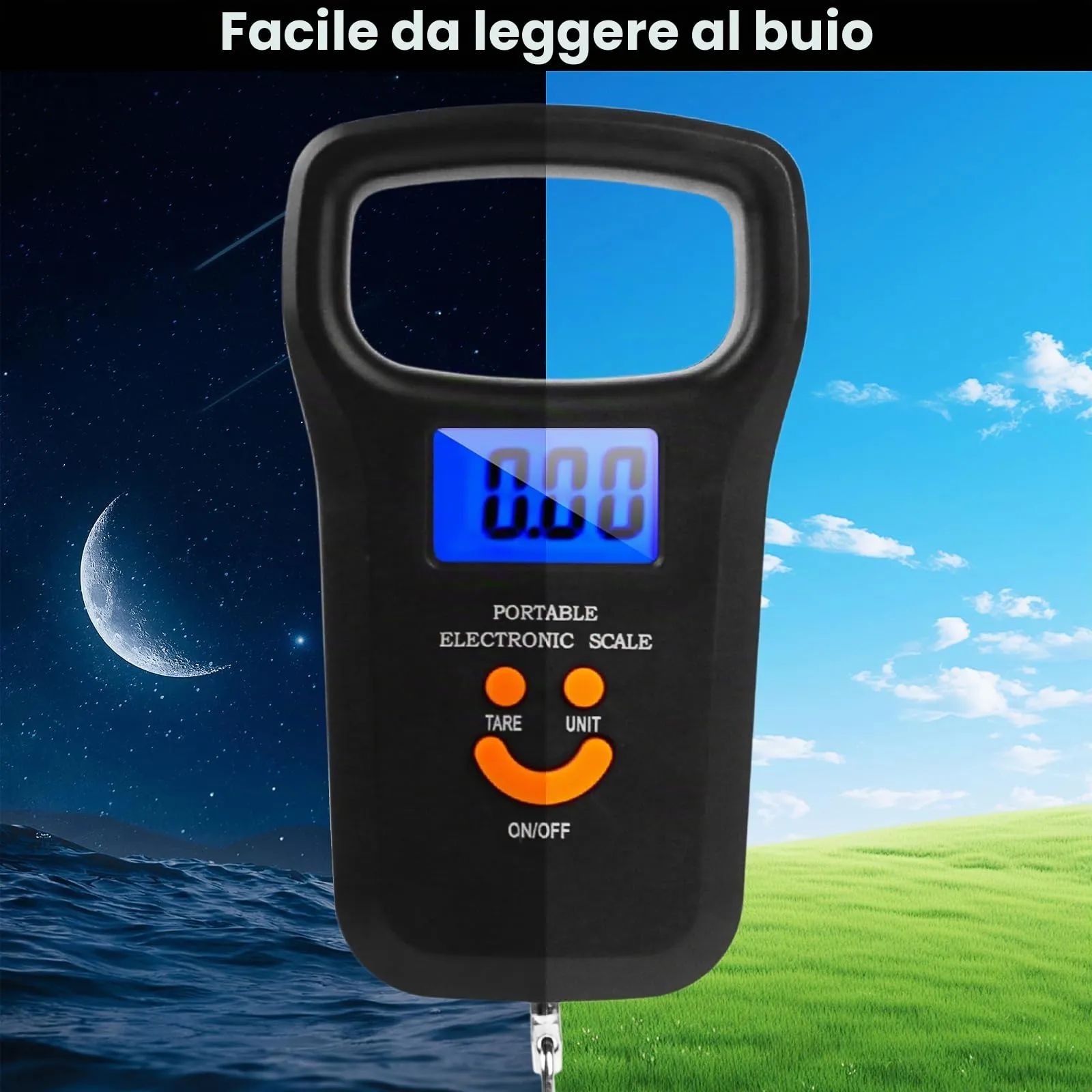 MXTIMWAN Bilancia Digitale da Appendere 50kg/110lb con Gancio in Acciaio Inox e Display LCD - immagine 4
