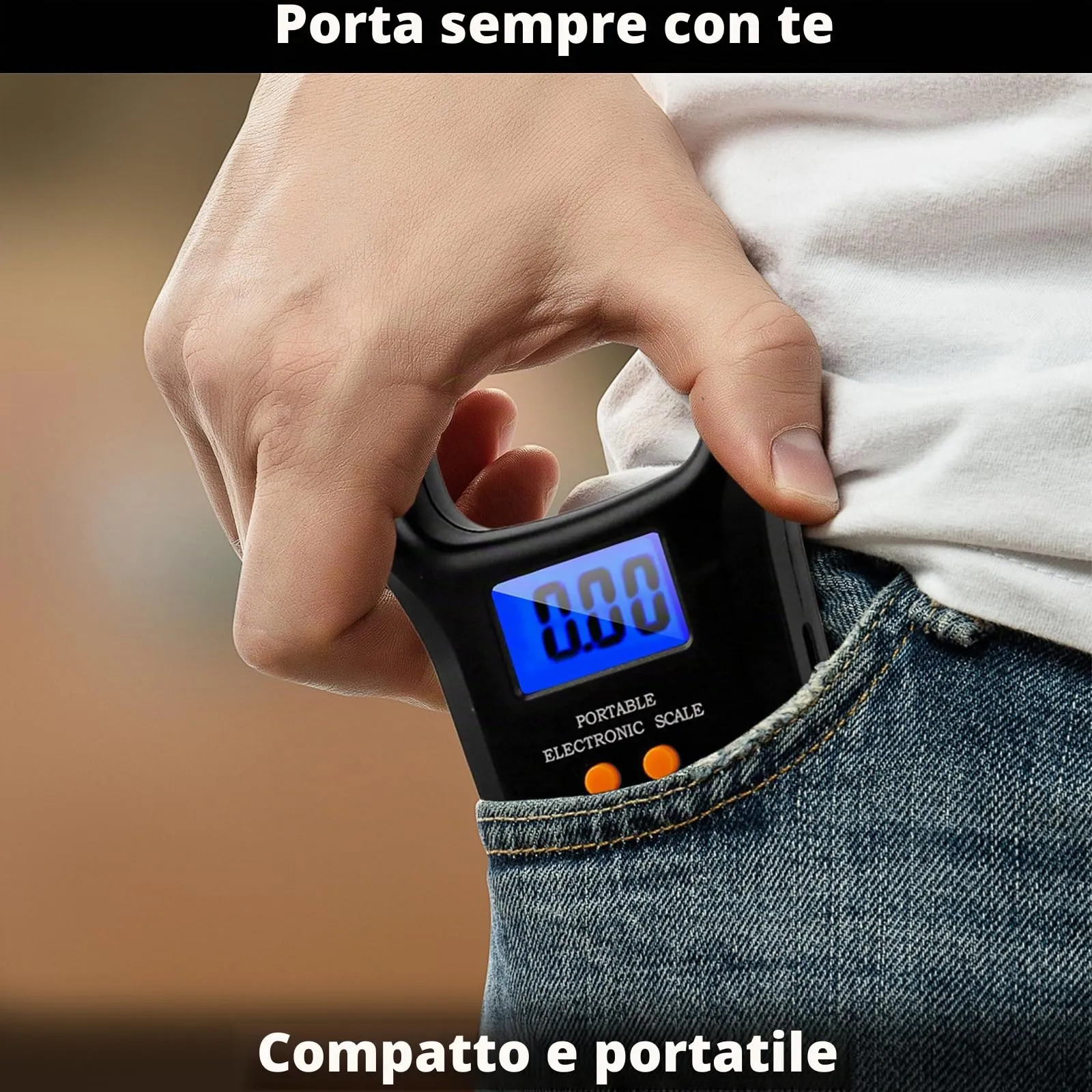 MXTIMWAN Bilancia Digitale da Appendere 50kg/110lb con Gancio in Acciaio Inox e Display LCD - immagine 7