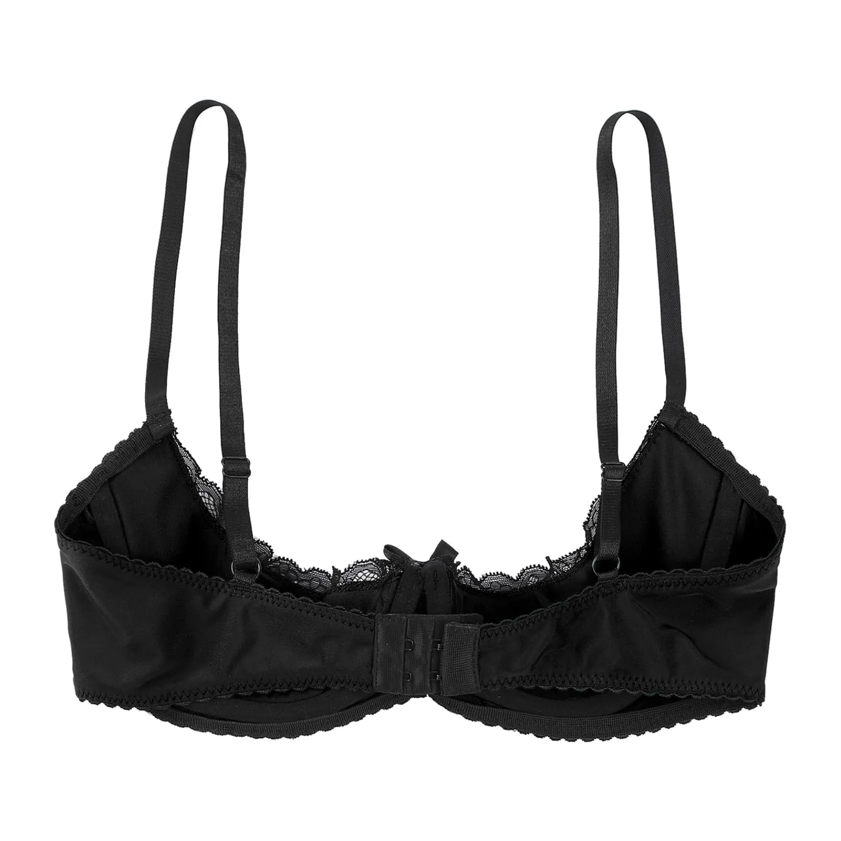 Sywiyi Reggiseno Push Up in Pizzo con Ferretto, Nero, L - immagine 5