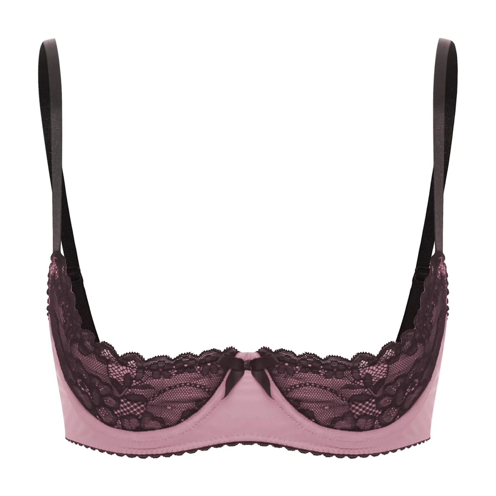 Sywiyi Reggiseno Push Up in Pizzo con Ferretto, Rosa, XL - immagine 1