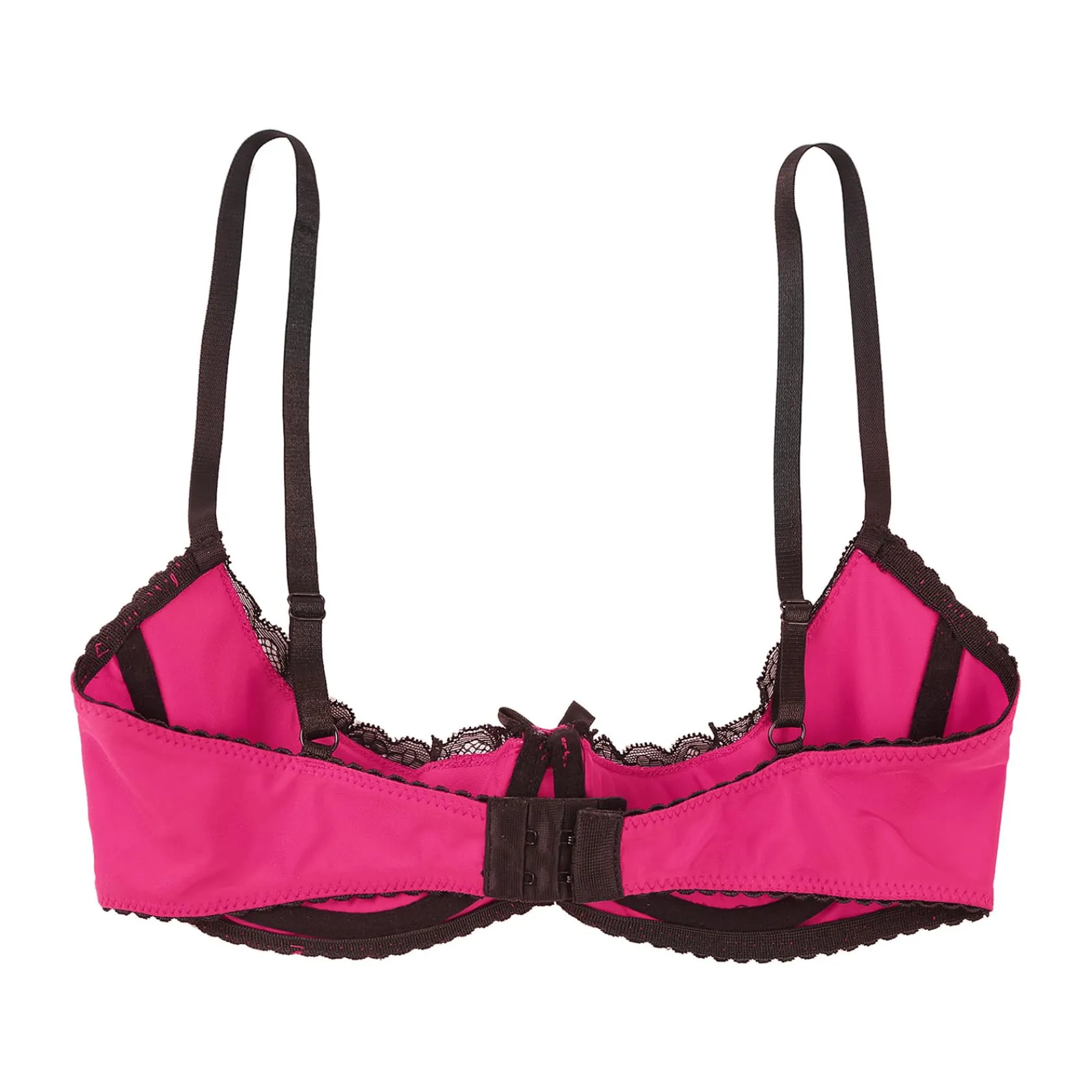 Sywiyi Reggiseno Push Up in Pizzo con Ferretto, Rosa Acceso, 5XL - immagine 3