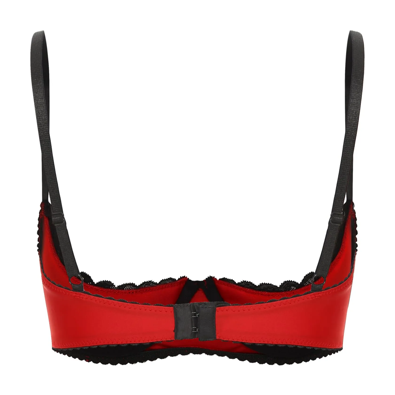 Sywiyi Reggiseno Push Up in Pizzo con Ferretto, Rosso, 4XL - immagine 2