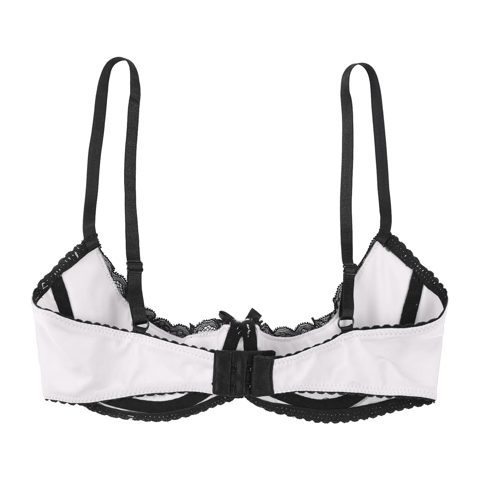 Sywiyi Reggiseno in Pizzo Push Up con Ferretto, Bianco, XXL - immagine 5