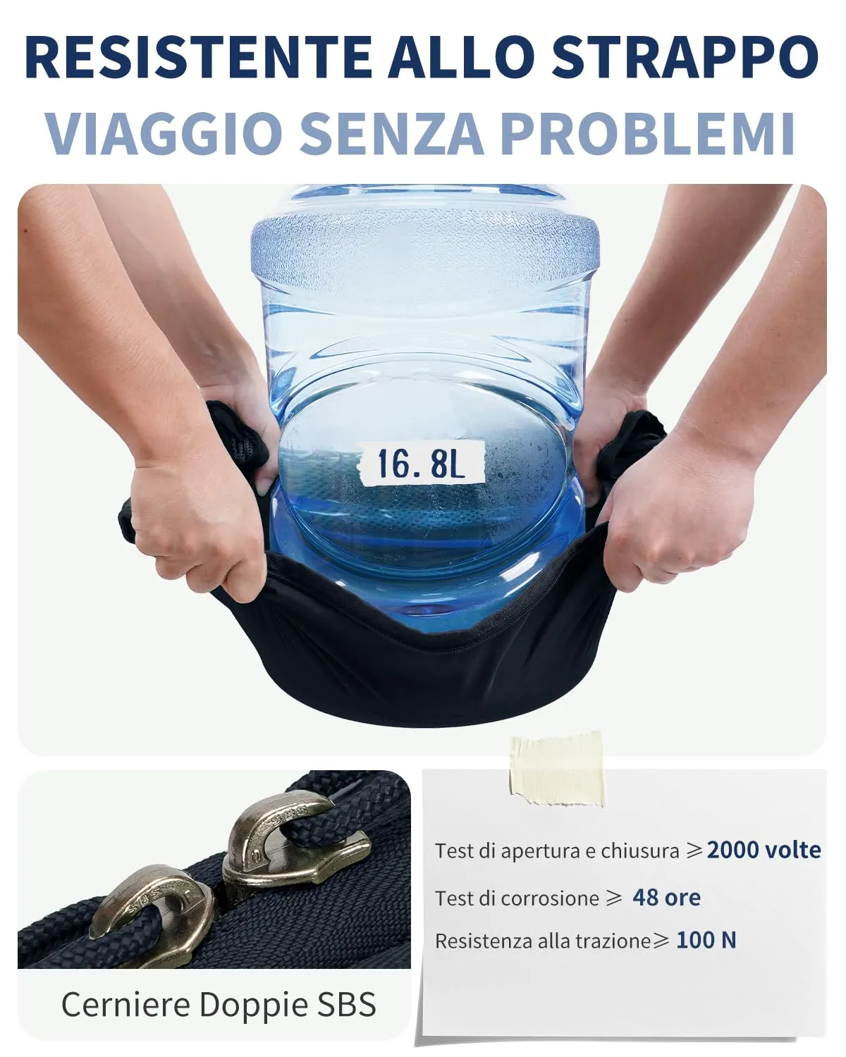 ECOHUB Organizer Valigie, Set di 6 Packing Cubes Salvaspazio con Etichette - immagine 3