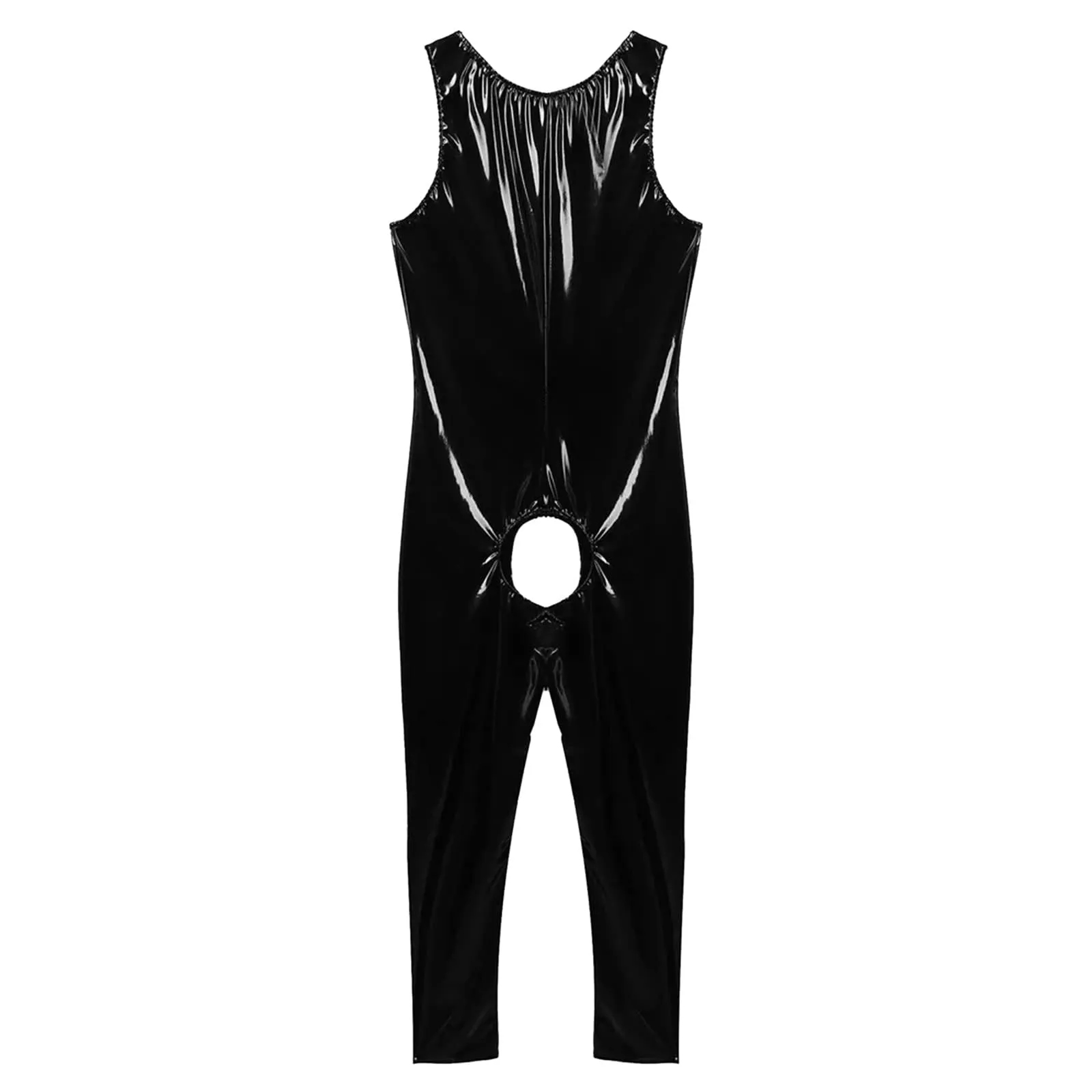 Bauzuoyo Tuta in Lattice Slim Fit Effetto Wetlook Nero, 7XL - immagine 4