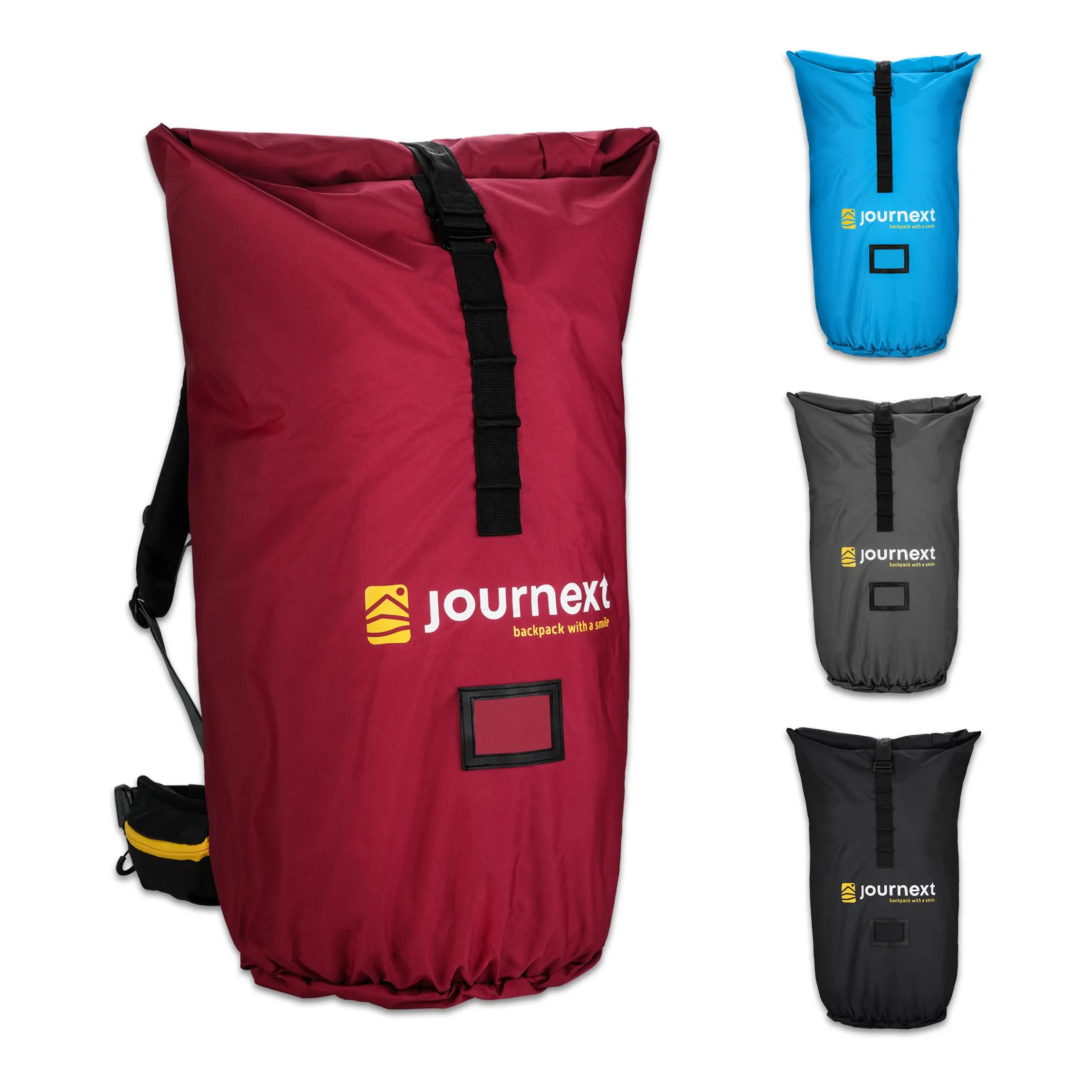 Journext 2 in 1 Copertura per lo Zaino e Copertura Antipioggia, L (55-80L), Bordeaux Red - immagine 1