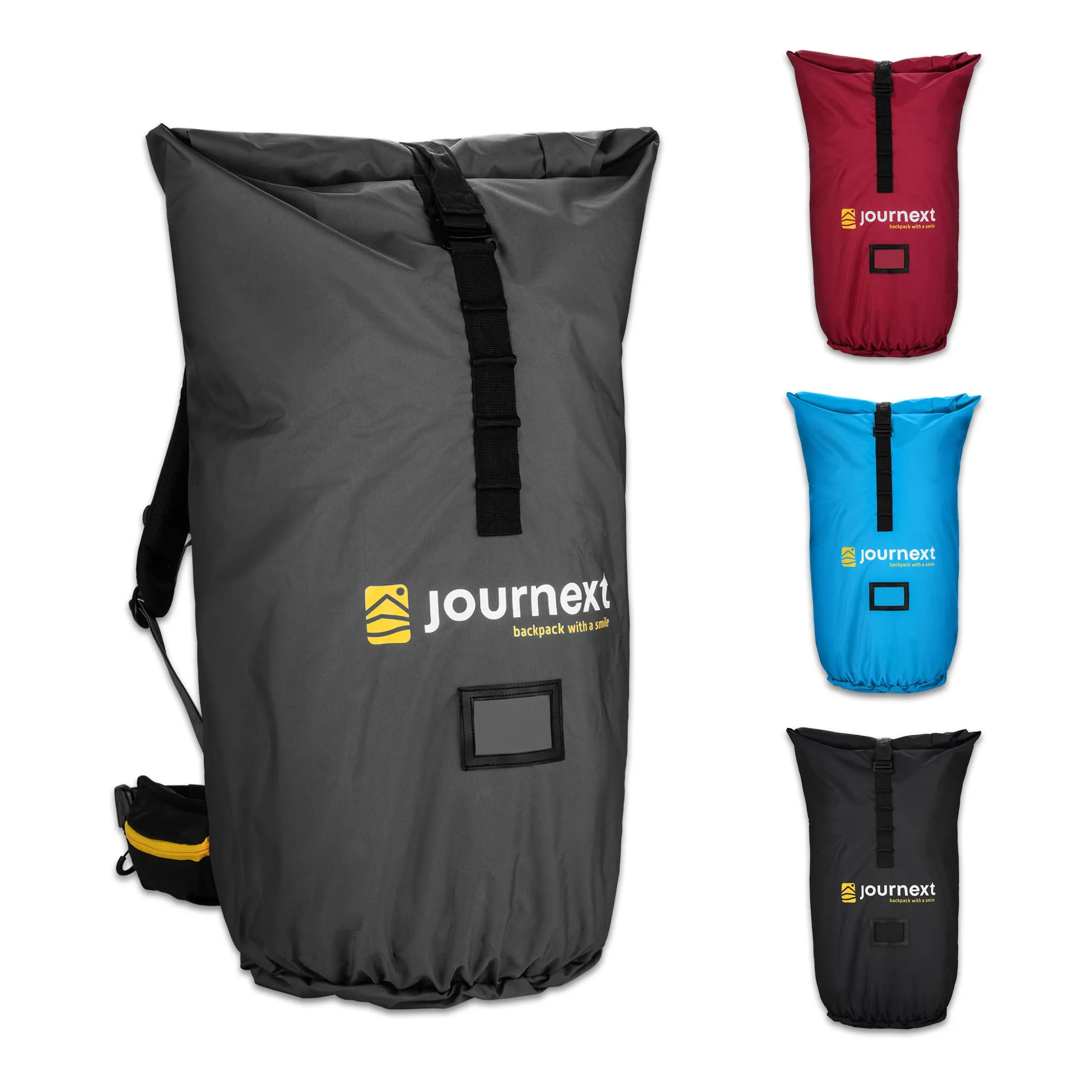 Journext 2 in 1 Copertura per Zaino e Antipioggia, Sacca Aereo e Backpack Locker, M (up to 55L), Stonegrey - immagine 1