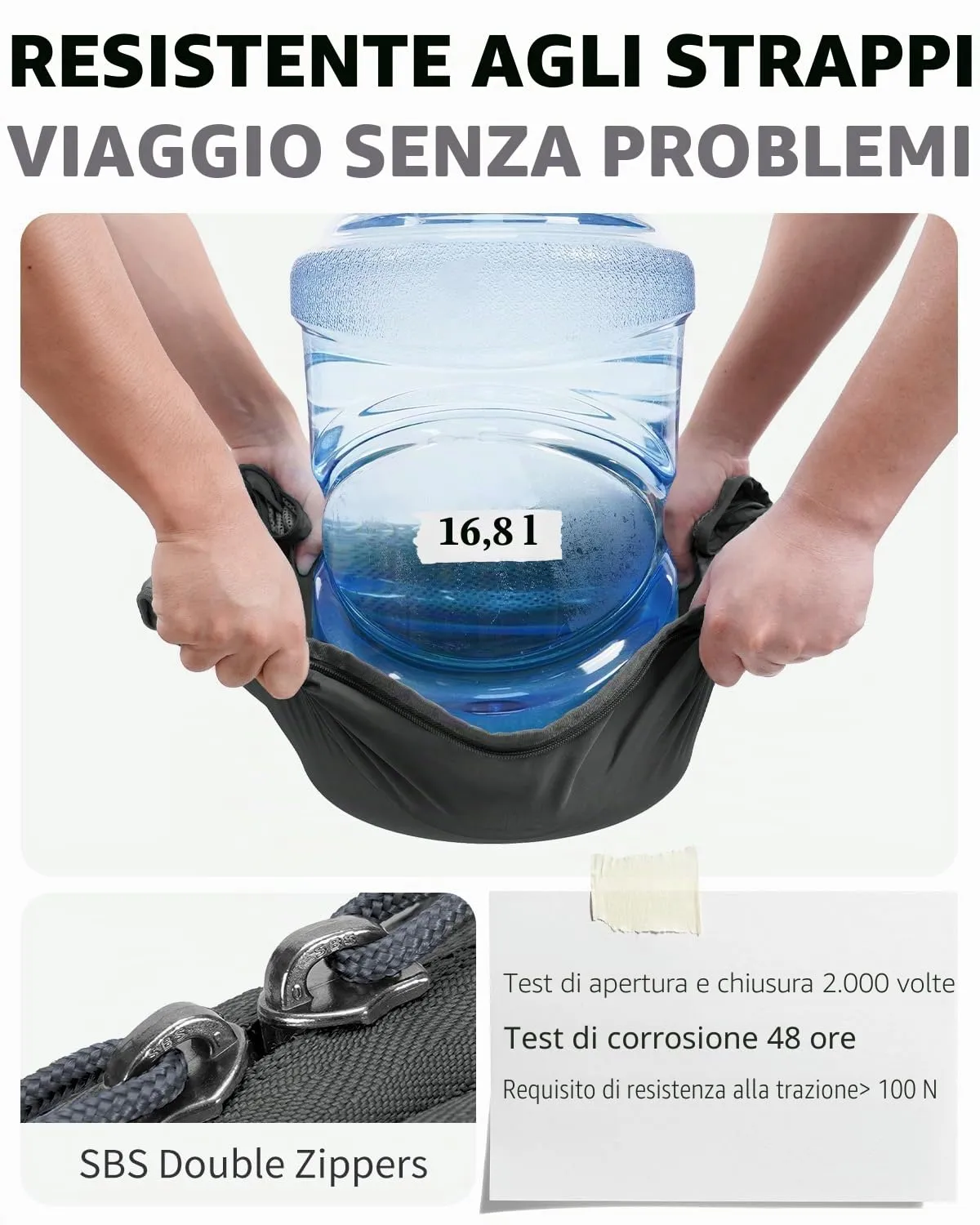 ECOHUB Organizer Valigie, Packing Cubes Salvaspazio con Etichette, Set da 6 Pezzi - immagine 7