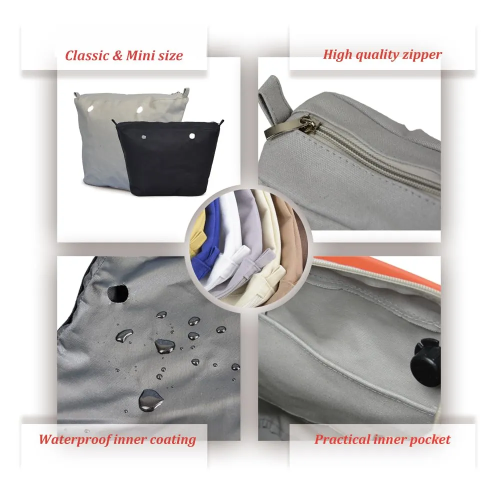 yorfavo Organizzatore Interno in Tela per Obag Classic Mini, Bianco - immagine 5