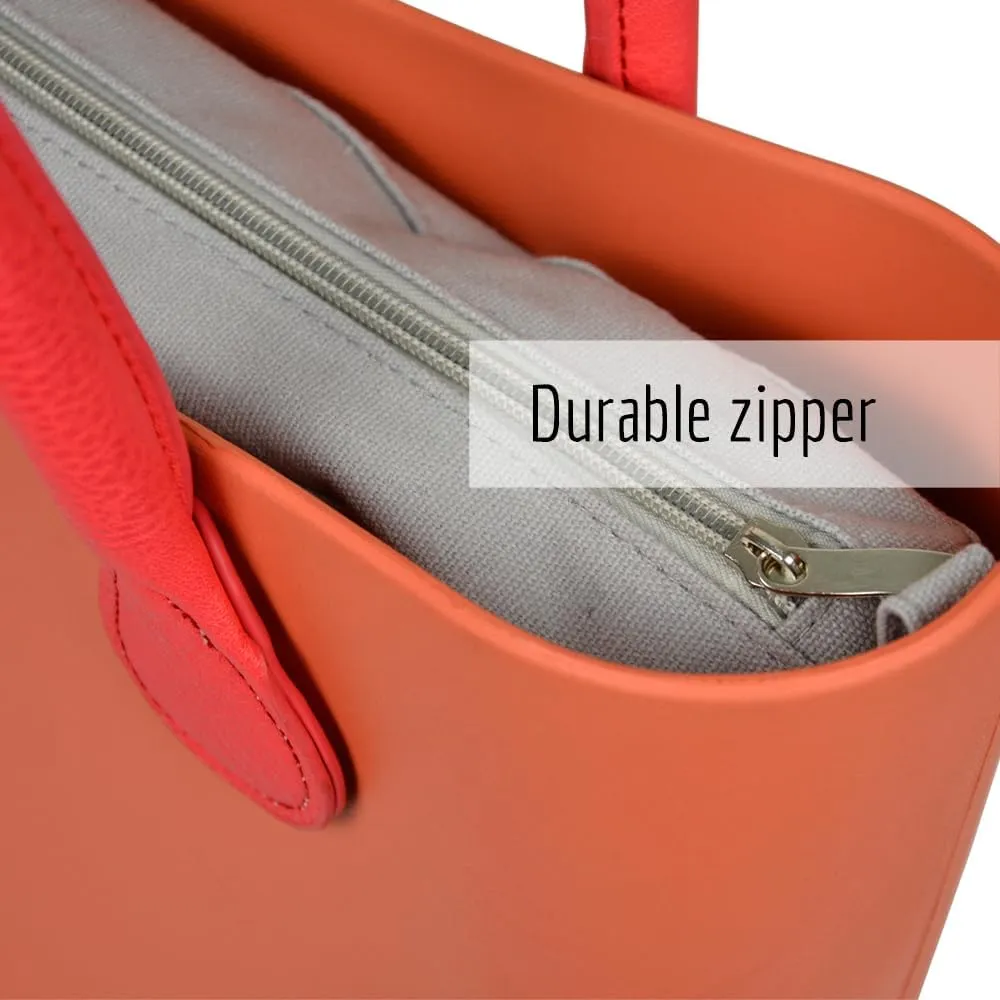 yorfavo Organizzatore Interno in Tela per O Bag Mini con Cerniera, Giallo Arancione - immagine 6