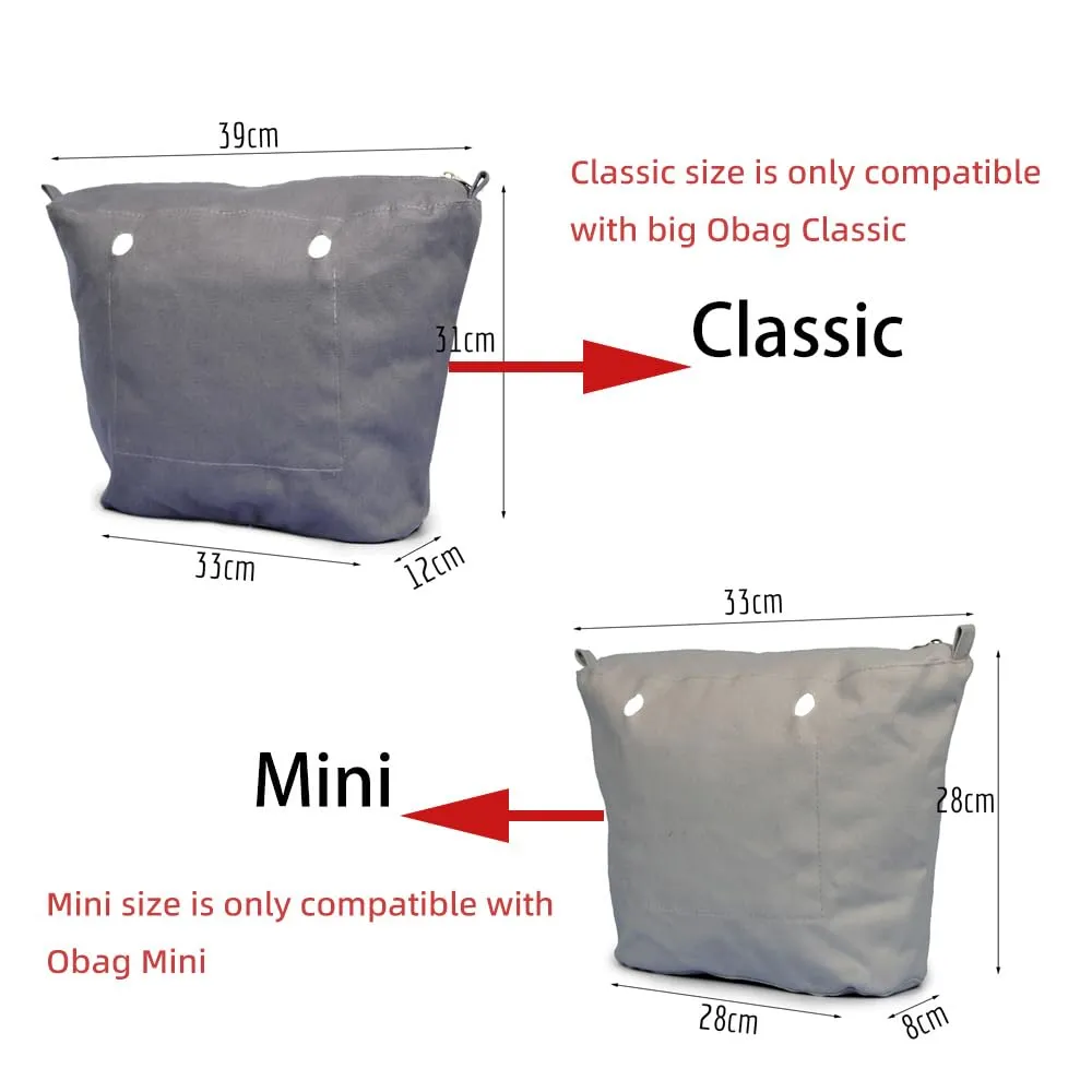 yorfavo Organizzatore Interno in Tela per Obag Classic Mini, Caffè - immagine 3