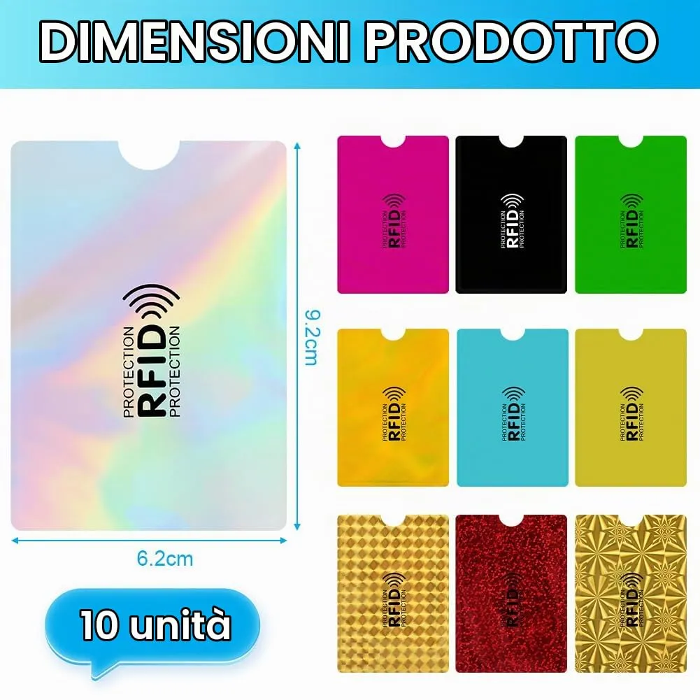 DiULi Supporto per Carte RFID Colorato, 10 Pezzi - immagine 2