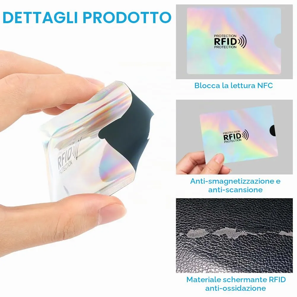 DiULi Supporto per Carte RFID Colorato, 10 Pezzi - immagine 3