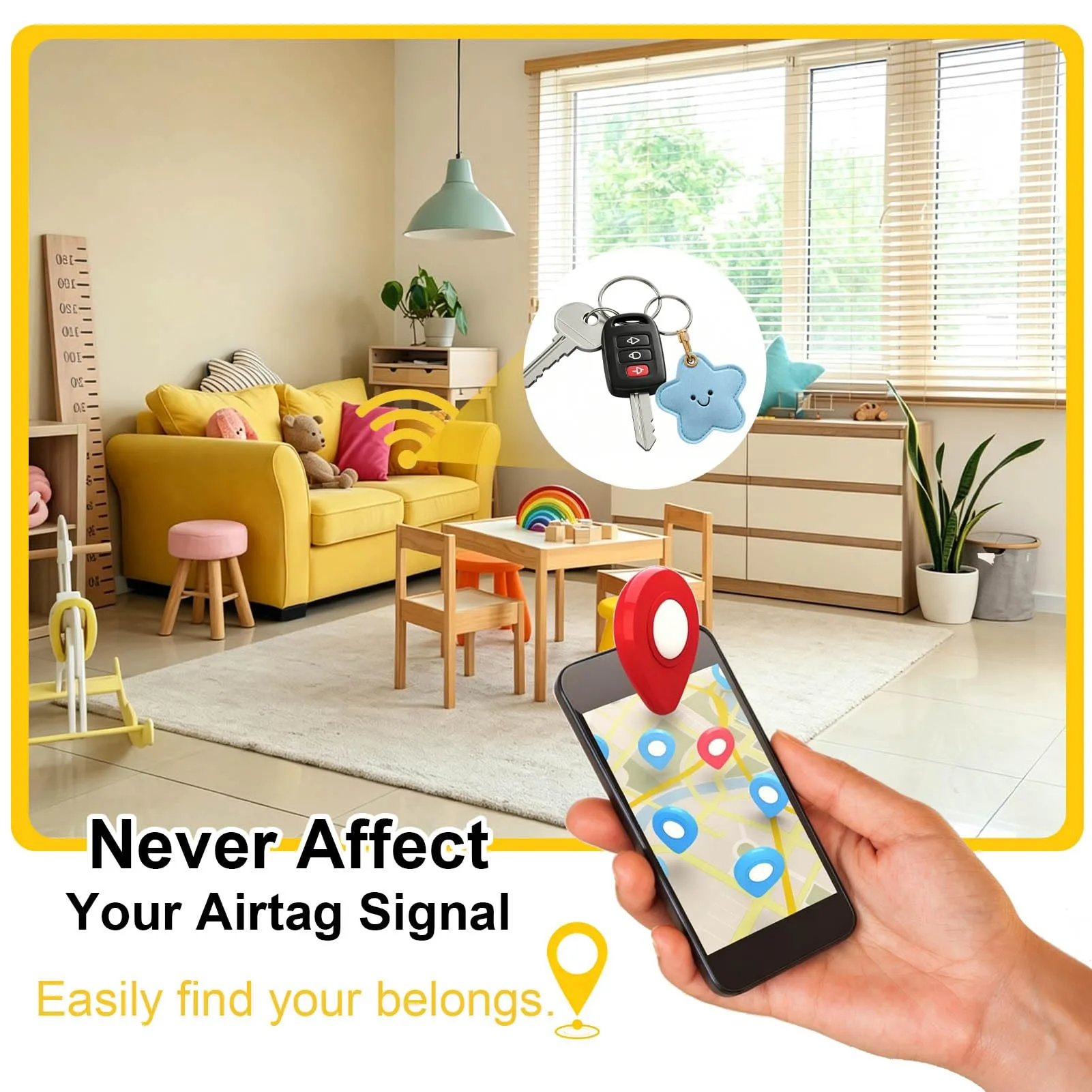 MIRPARVA Portachiavi in Pelle Sintetica PU per AirTag - immagine 3