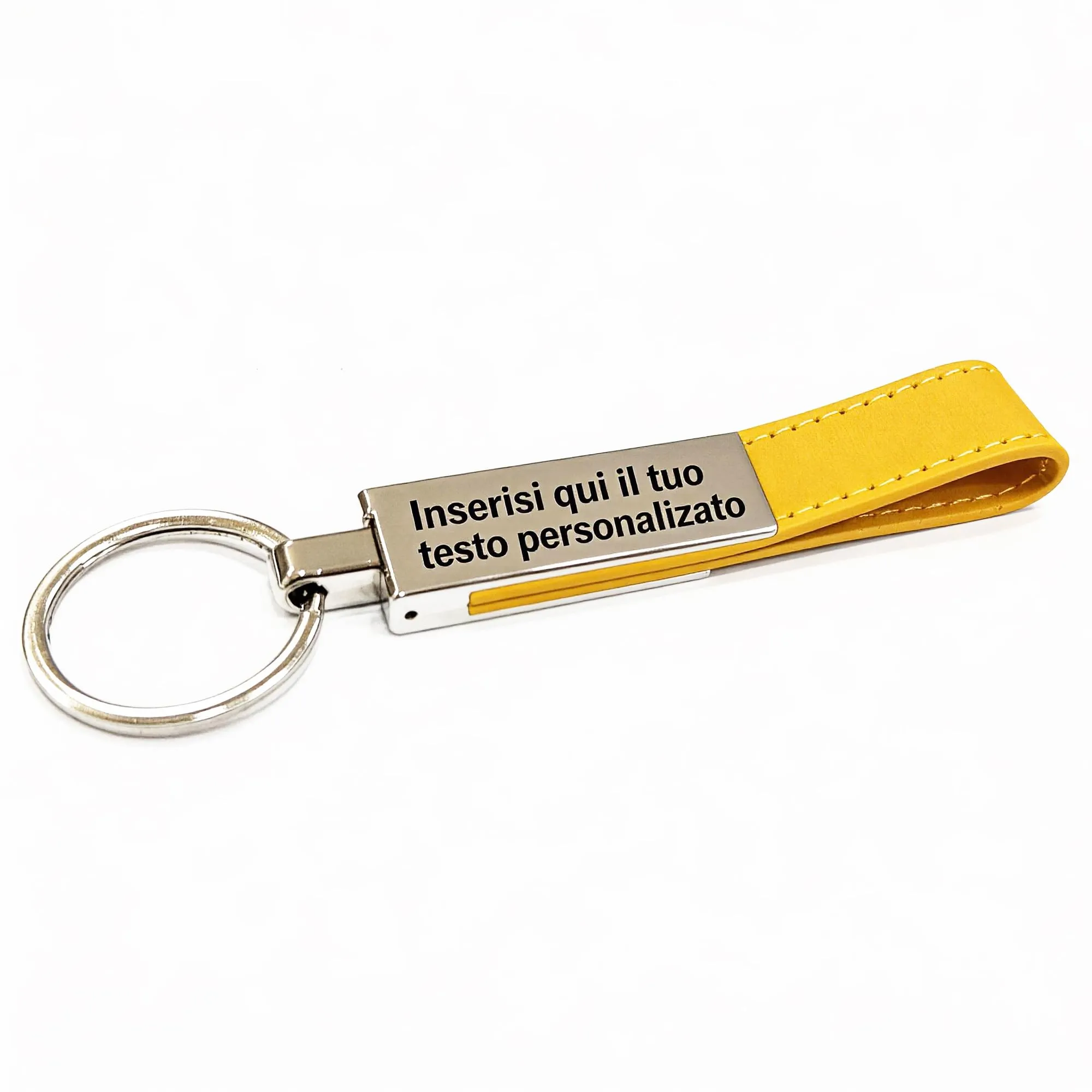 MENKËLL Portachiavi Personalizzato (Giallo, Lungo) - immagine 1
