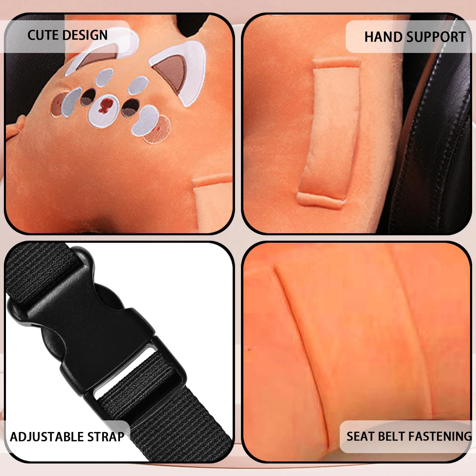 AUNGCSHE Cuscino a forma di H per auto e viaggi - immagine 3