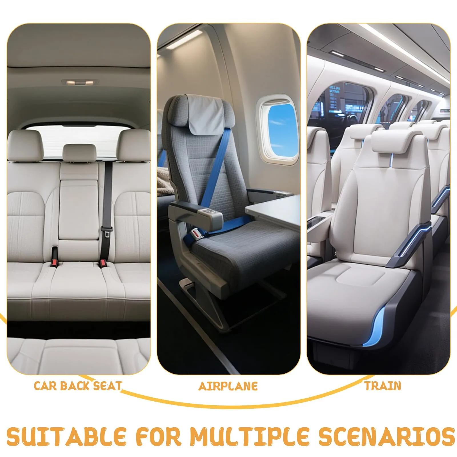 AUNGCSHE Cuscino a forma di H per auto e viaggi - immagine 5