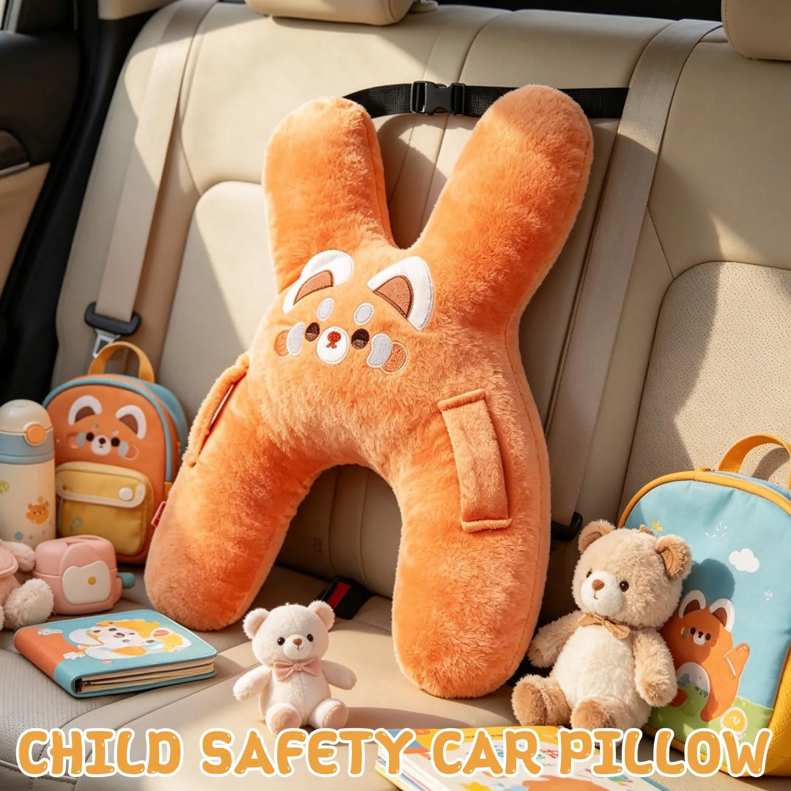 AUNGCSHE Cuscino a forma di H per auto e viaggi - immagine 6