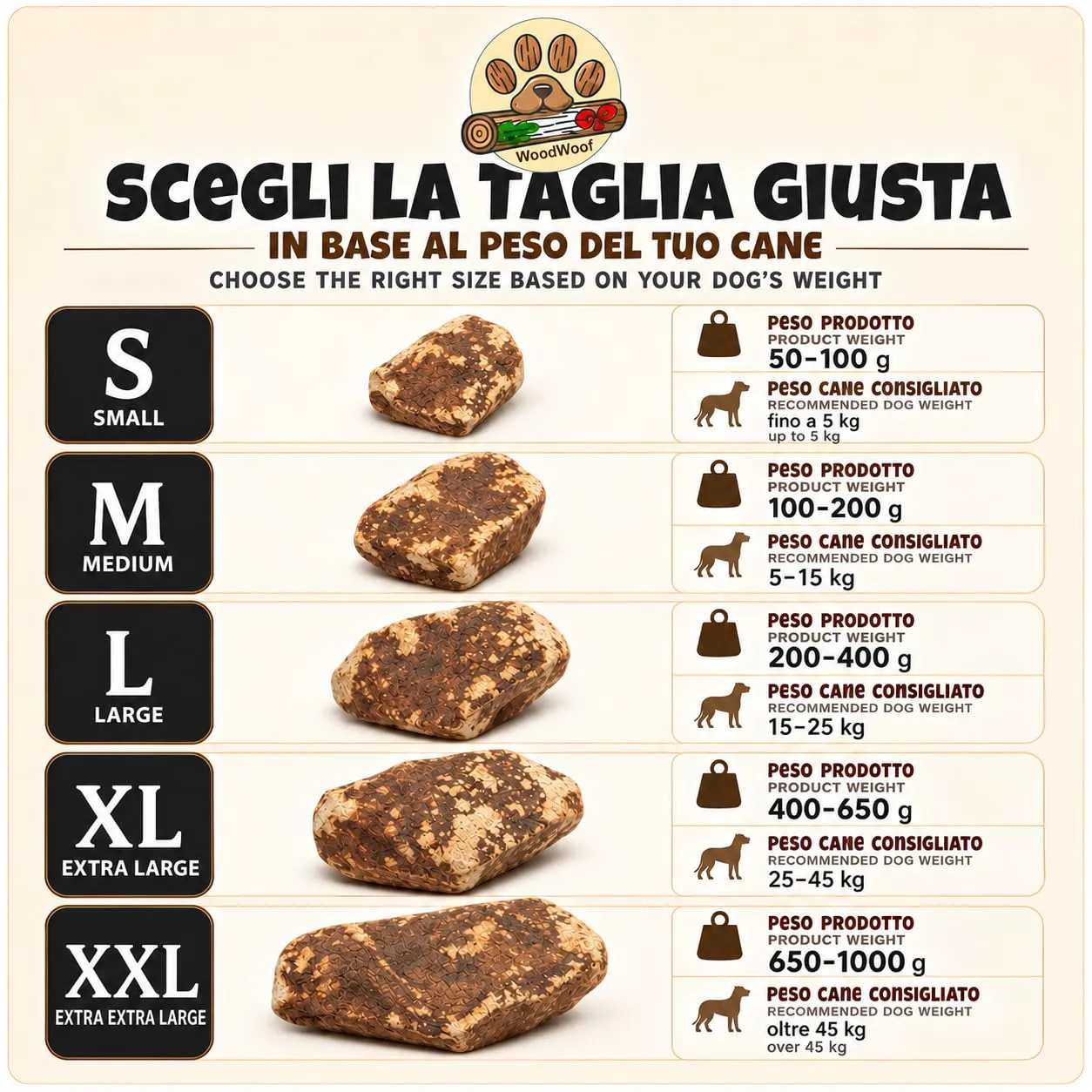WoodWoof Radice di Erica Masticativo Naturale per Cani, Taglia M (15-25 kg) - immagine 2