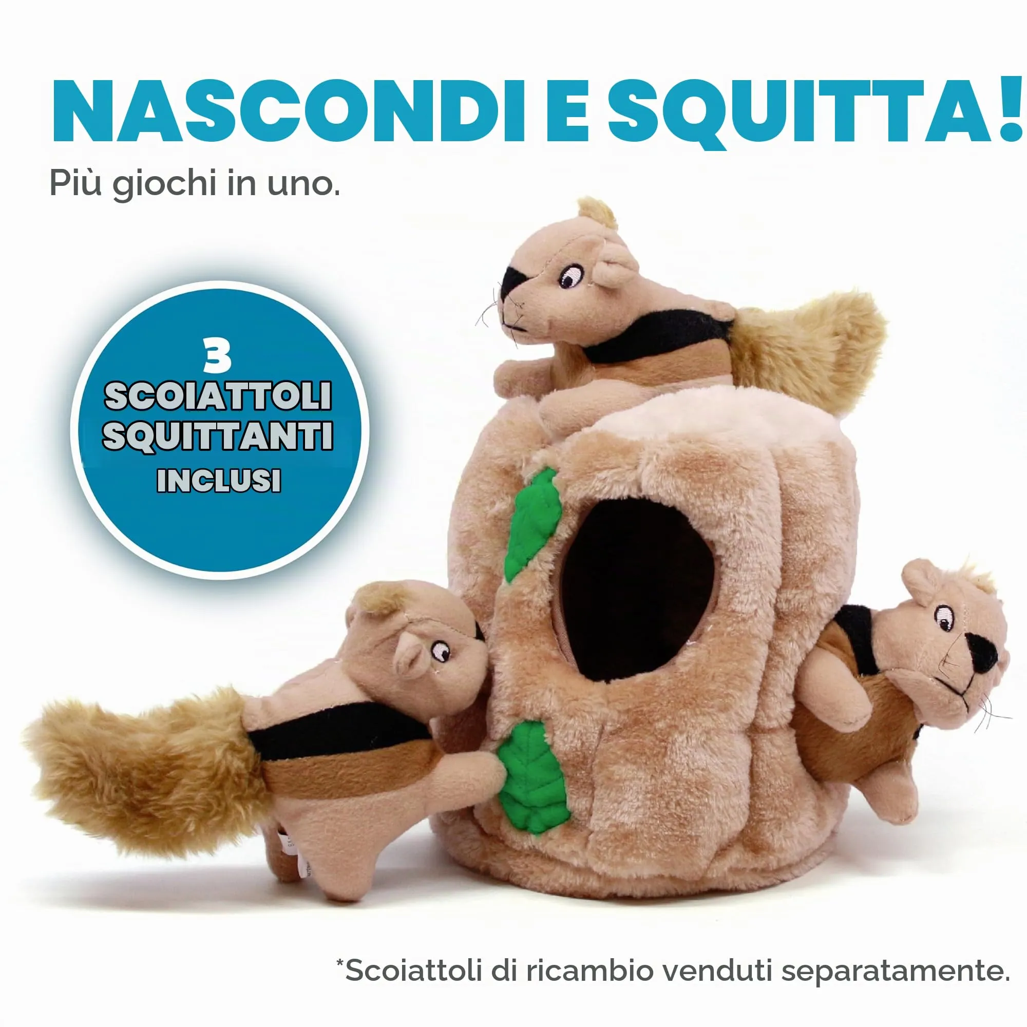 Outward Hound Hide A Squirrel Puzzle Toy for Dogs, Large - immagine 3