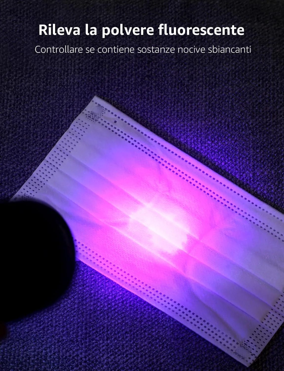Lepro Torcia UV LED 395 nm, Lampada Ultravioletti in Metallo con 9 LED, IPX4 Impermeabile, incluse 3 Batterie AAA - immagine 8