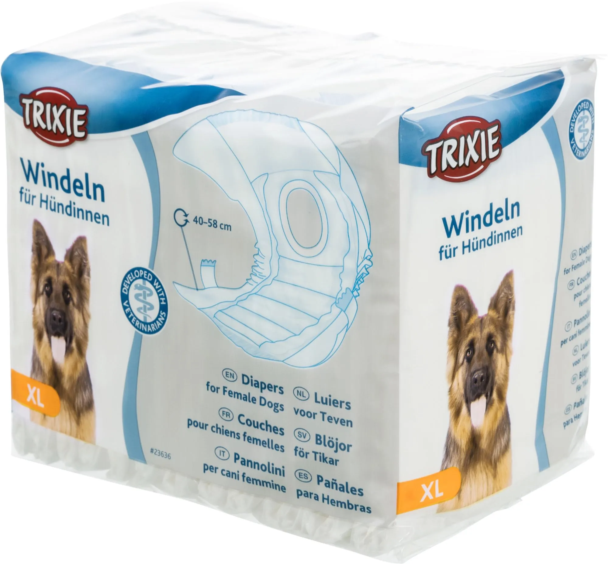 TRIXIE Pannolini per cagne, XL (40–58 cm), 12 pz - immagine 1