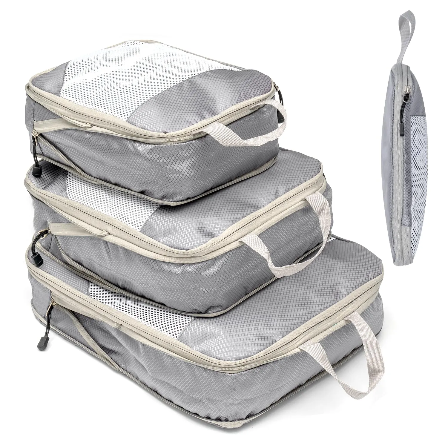 BillyBath Organizer per Valigie a Compressione Espandibili, Grigio, 3 Pezzi - immagine 1