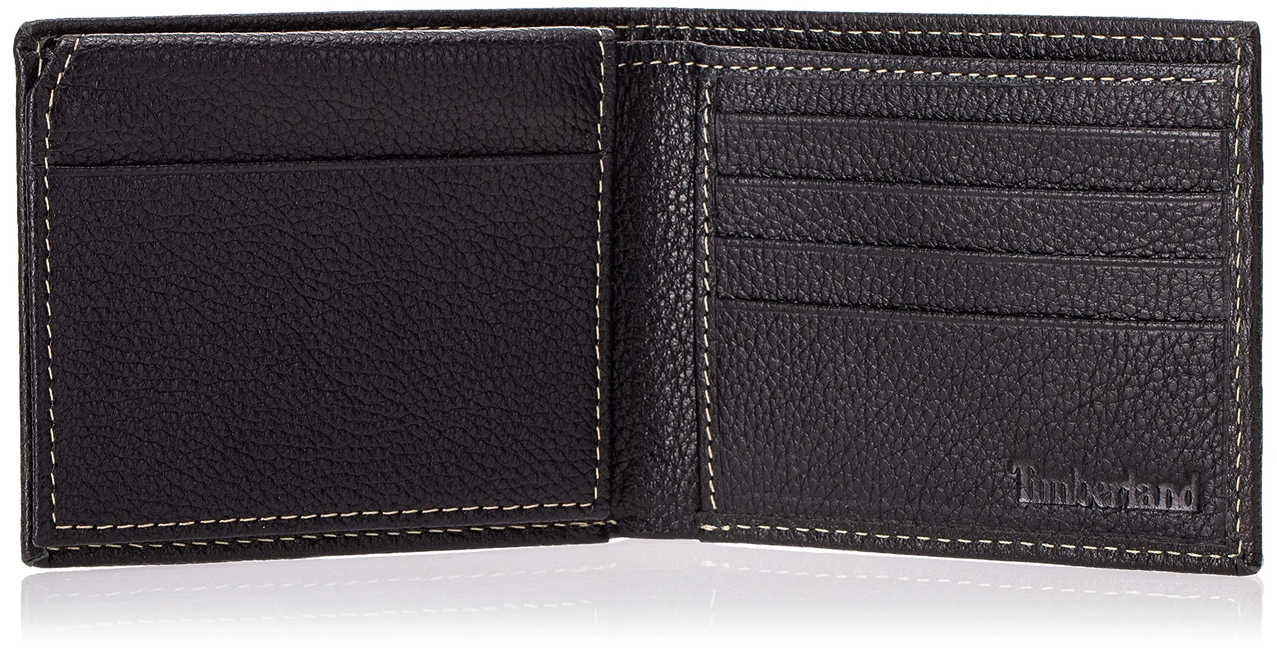 Timberland Uomo Black Pelle Passcase Bifold Portafoglio - immagine 5