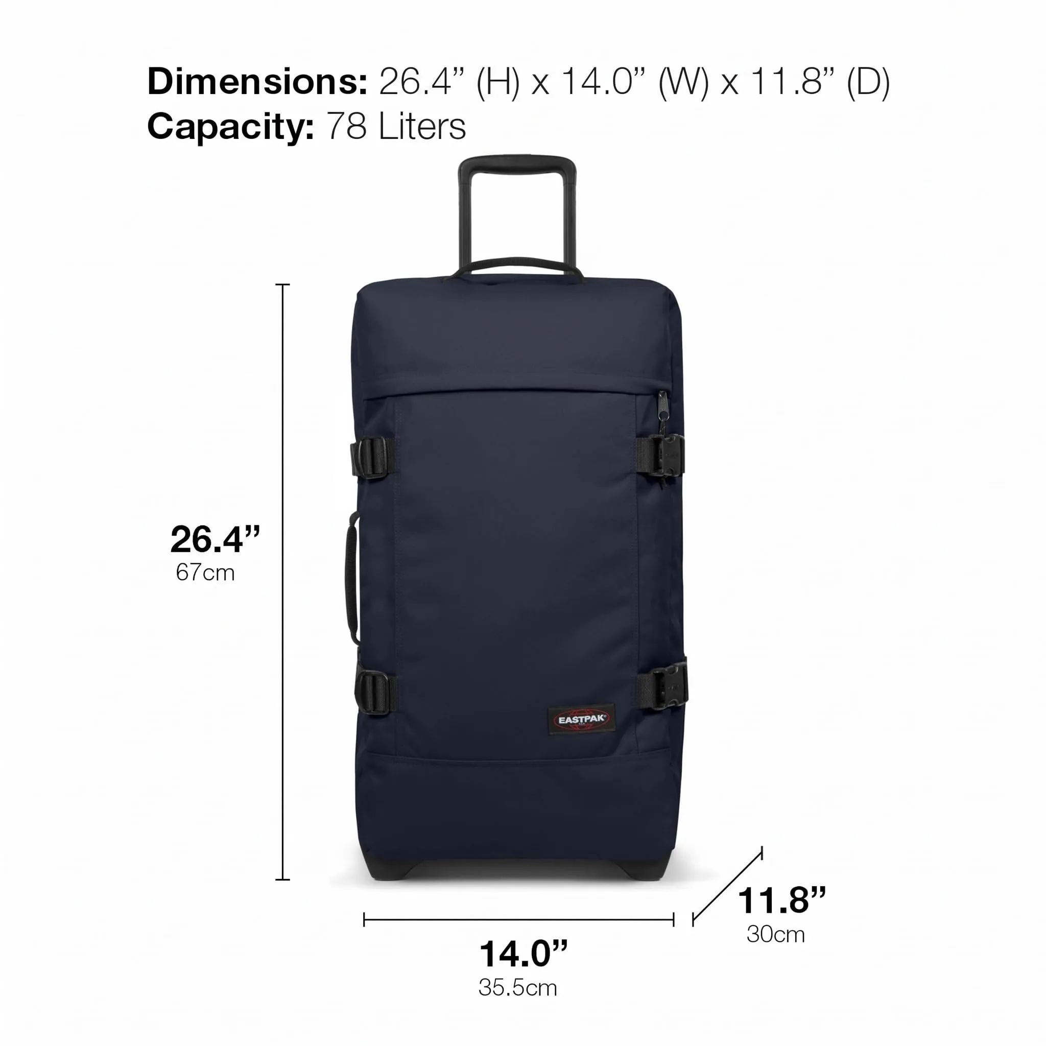Eastpak Tranverz M Valigia Media 78L, Ultra Marine - immagine 3
