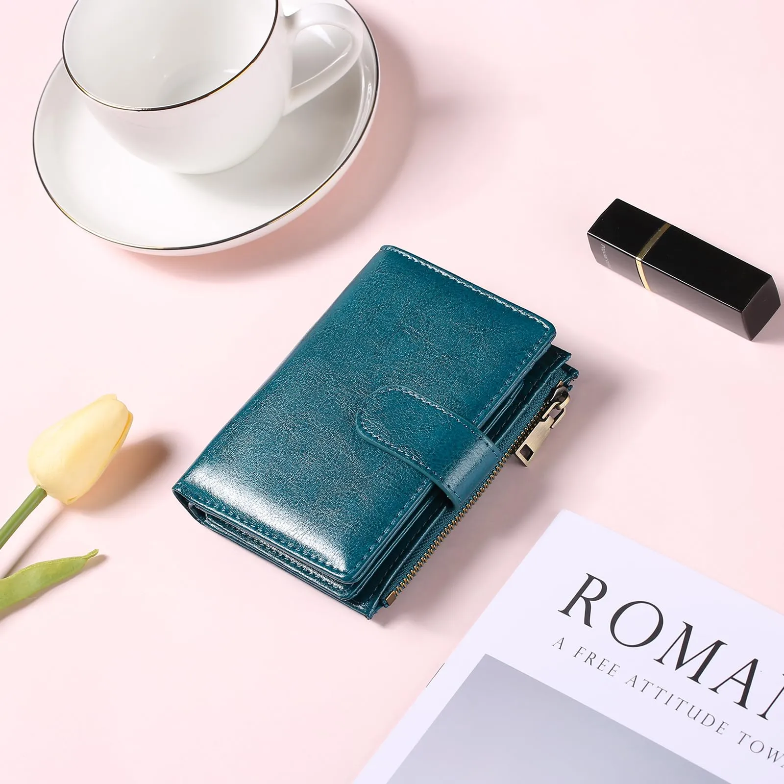 GAEKEAO Portafoglio Donna Piccolo con Protezione RFID e Cerniera - immagine 6