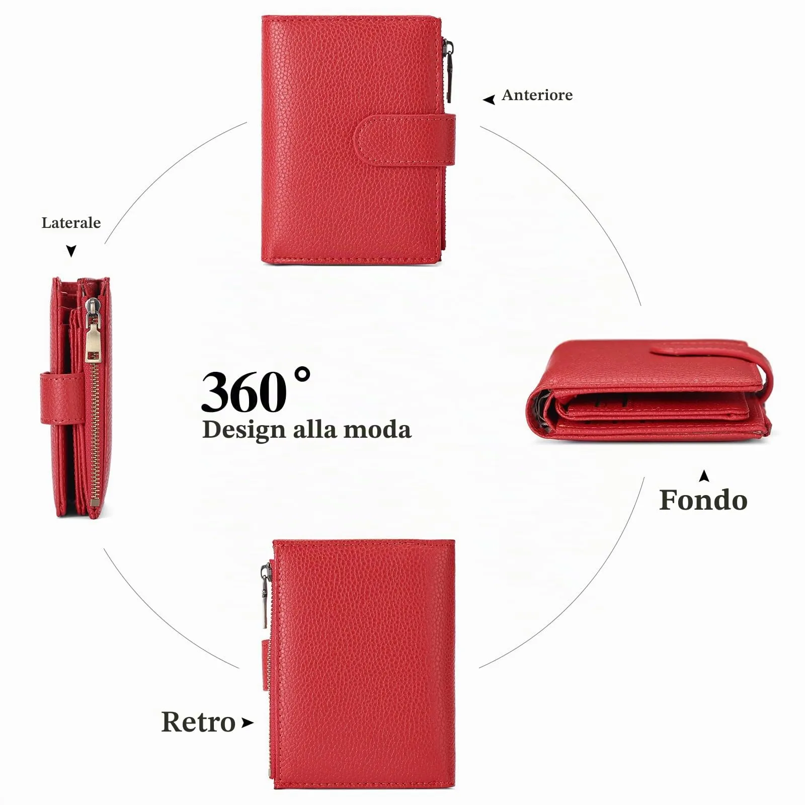 GAEKEAO Portafoglio Donna Piccolo con Protezione RFID e Cerniera - immagine 5