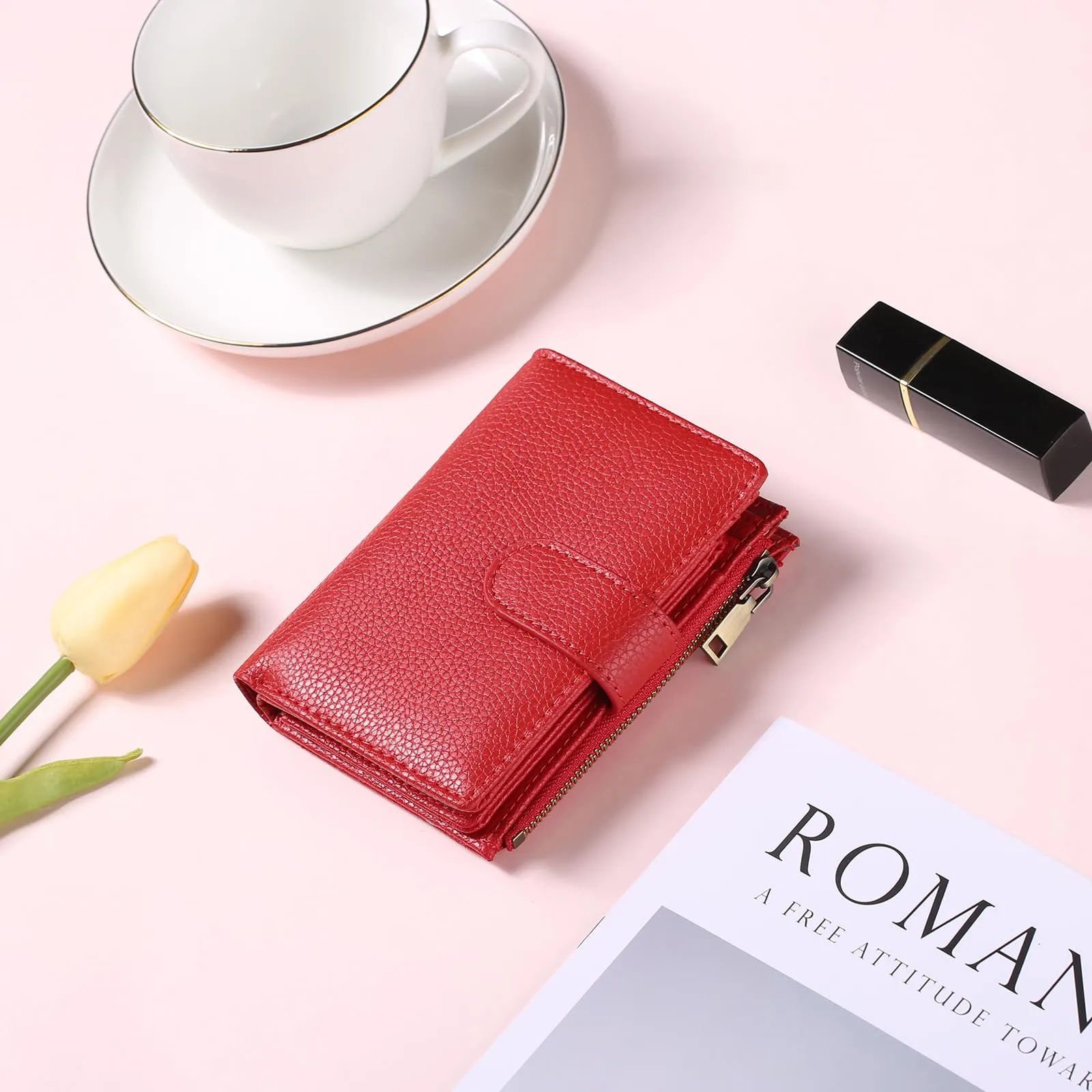 GAEKEAO Portafoglio Donna Piccolo con Protezione RFID e Cerniera - immagine 7
